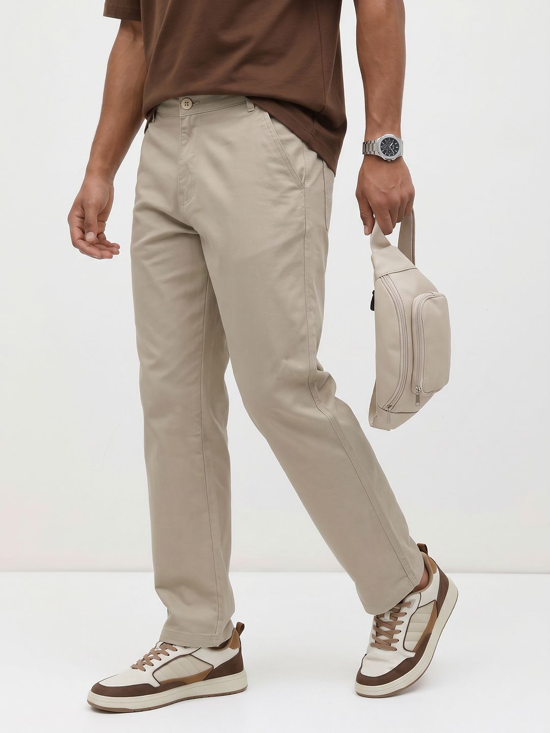 The Roadster Life Co. Men Relaxed Fit Chinos Trousers-picture-16