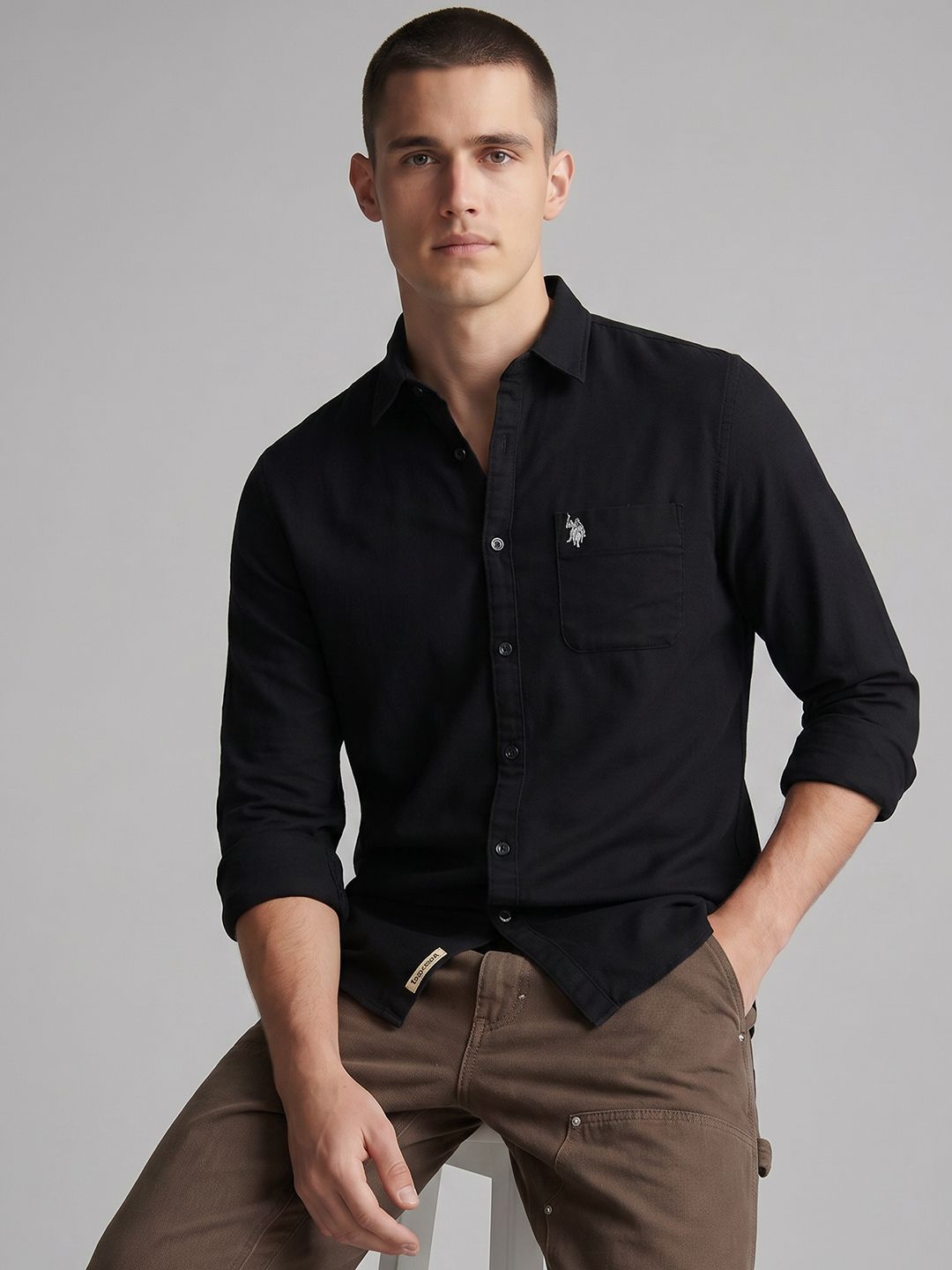 U.S. Polo Assn. Denim Co. Pure Cotton Casual Shirt-picture-36