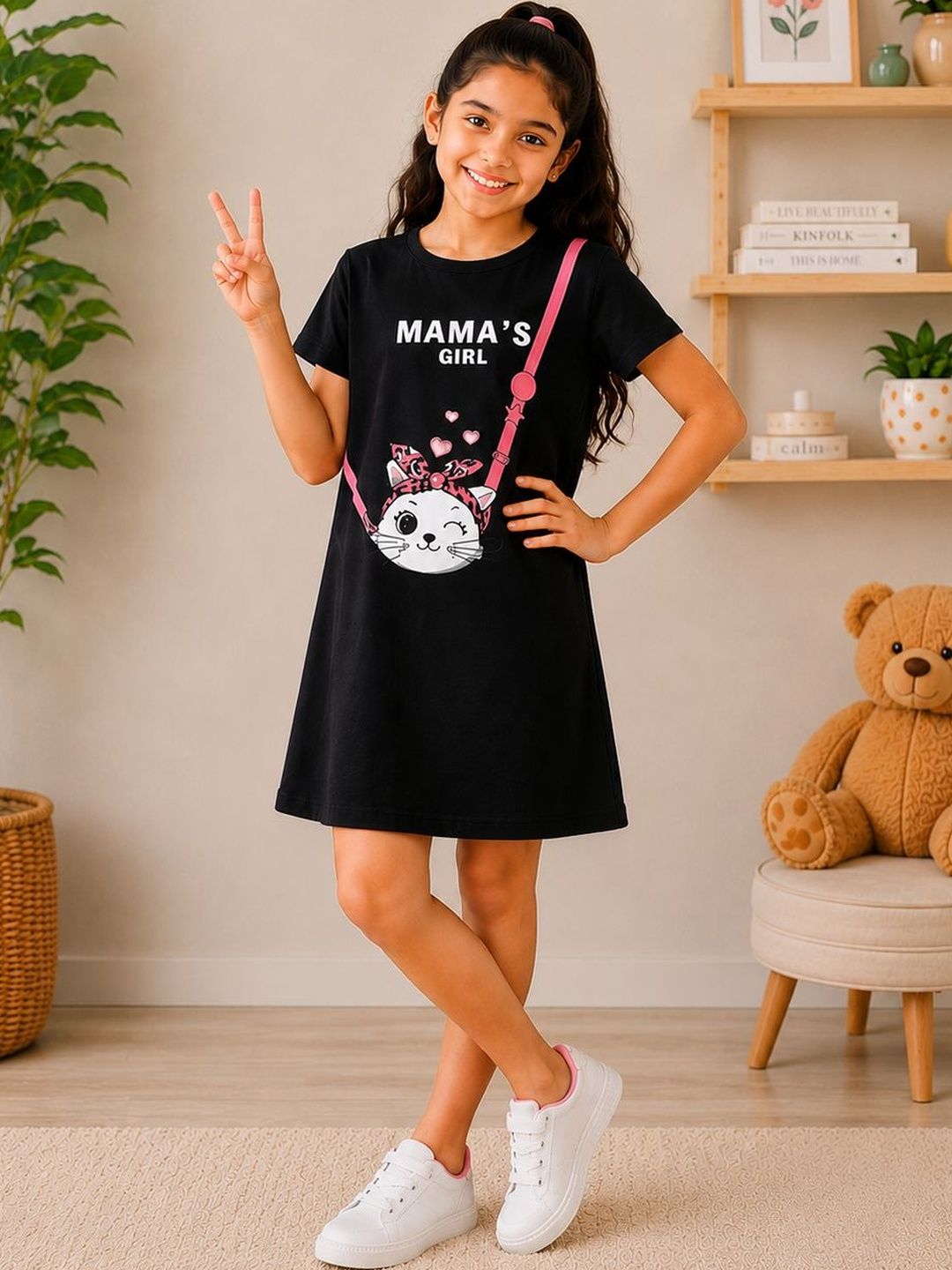 KEESOR Print T-shirt Dress-picture-25