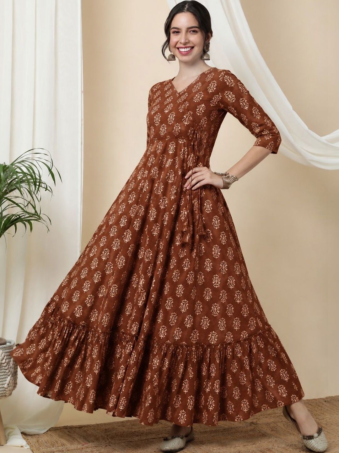 KATARA FASHION Women Ethnic Motifs Printed Anarkali Kurta-picture-1