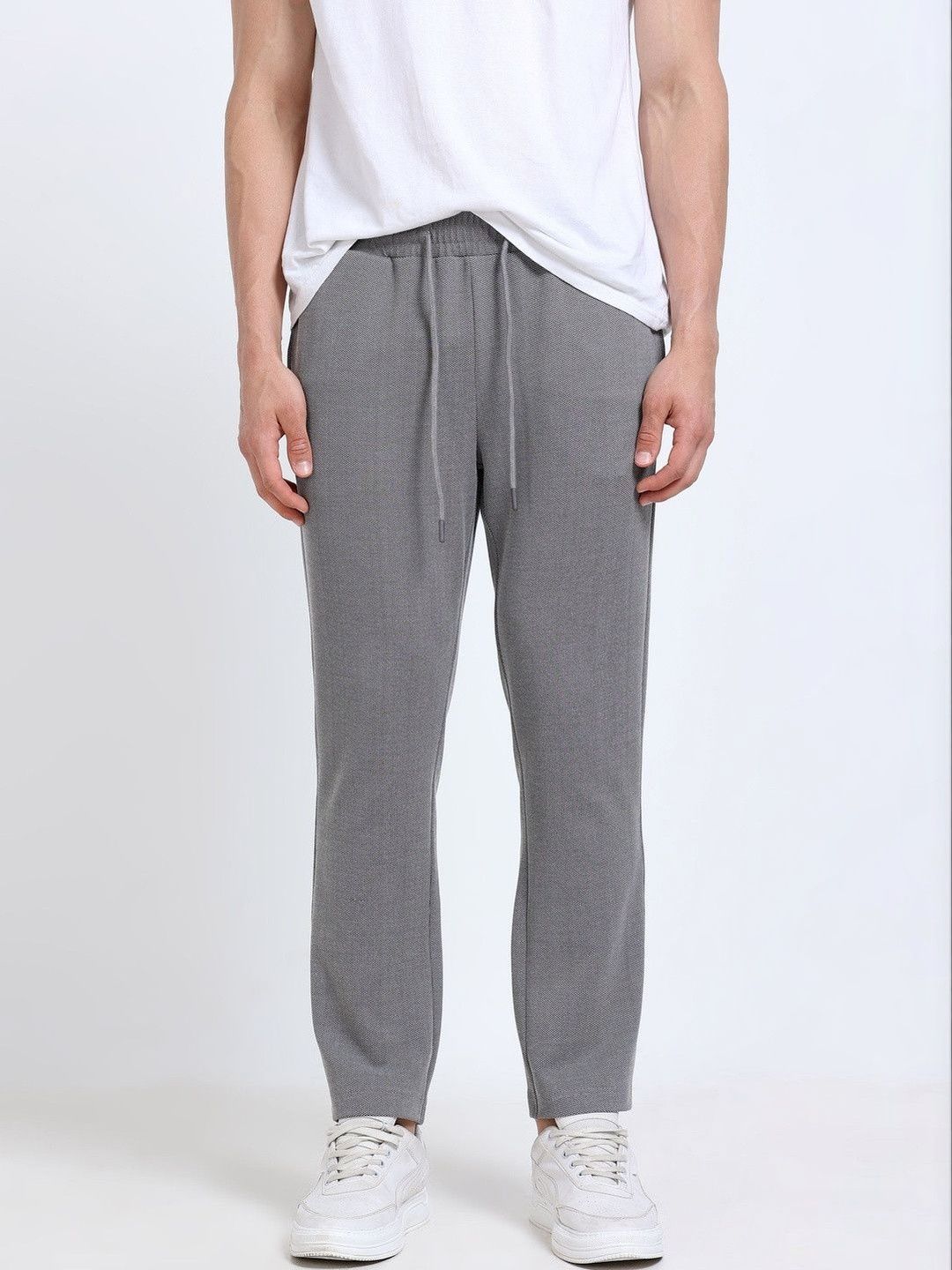 StitchX Self Design Mid-Rise Straight Lounge Pants-image-39