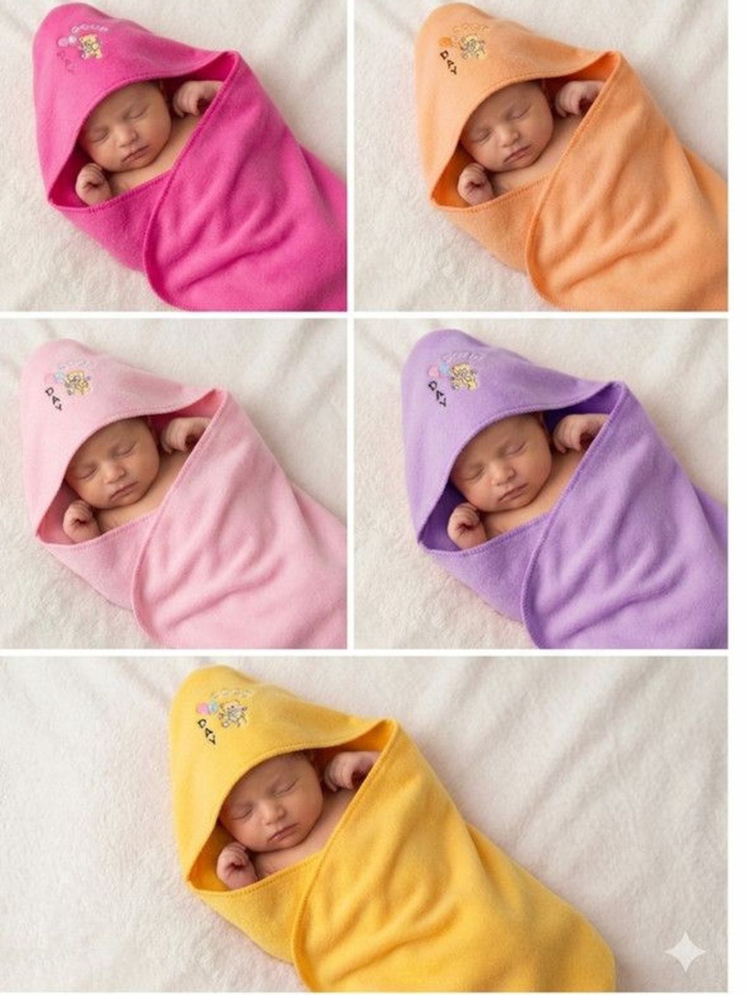 BELLO TOKO Multicoloured Set of 5 Cartoon Characters Microfiber AC Room 120 GSM Blanket-picture-40