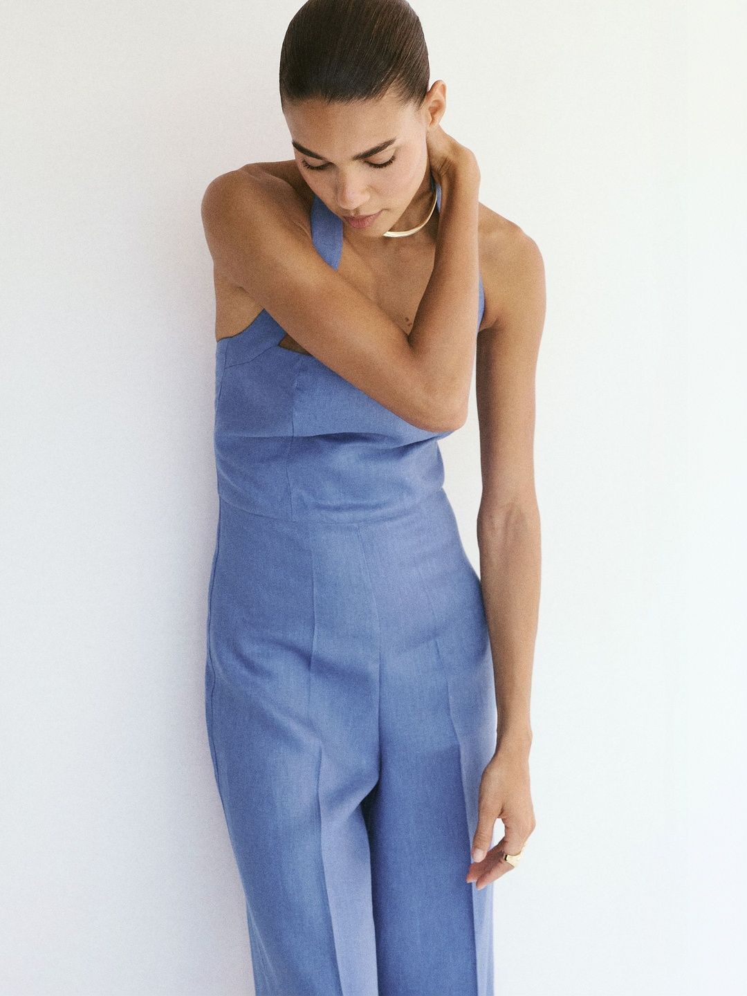 MANGO Halter Neck Basic Jumpsuit-picture-16
