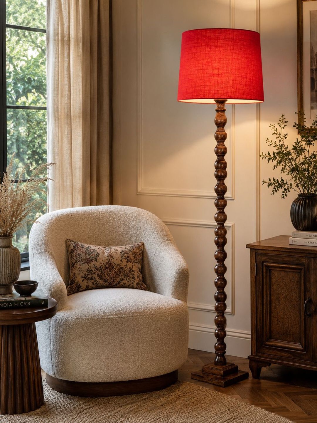 Glowhere Red Wood Cylinder Floor Lamps-image-48