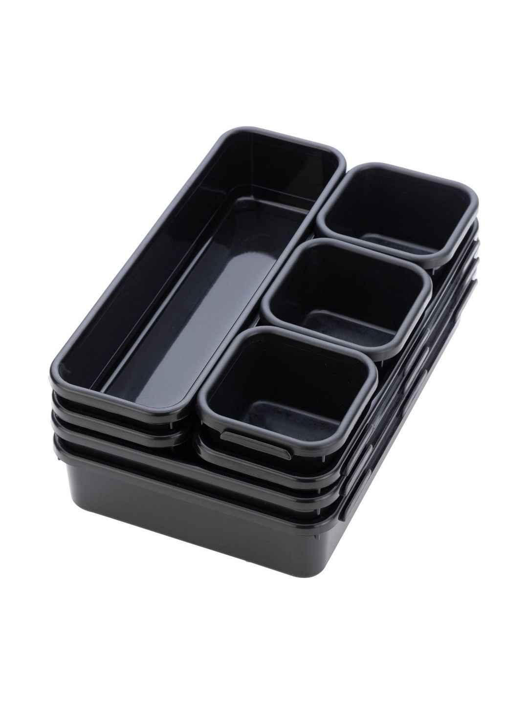 kepzell Black Set of 6 Regular Drawer Organiser Organisers-picture-12