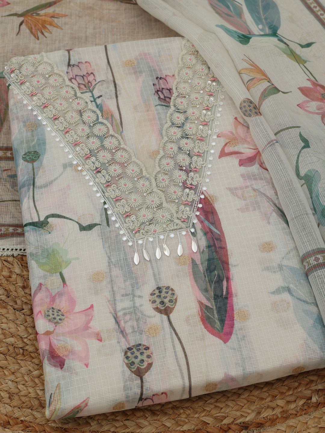 Soch Printed Unstitched Dress Material-picture-39