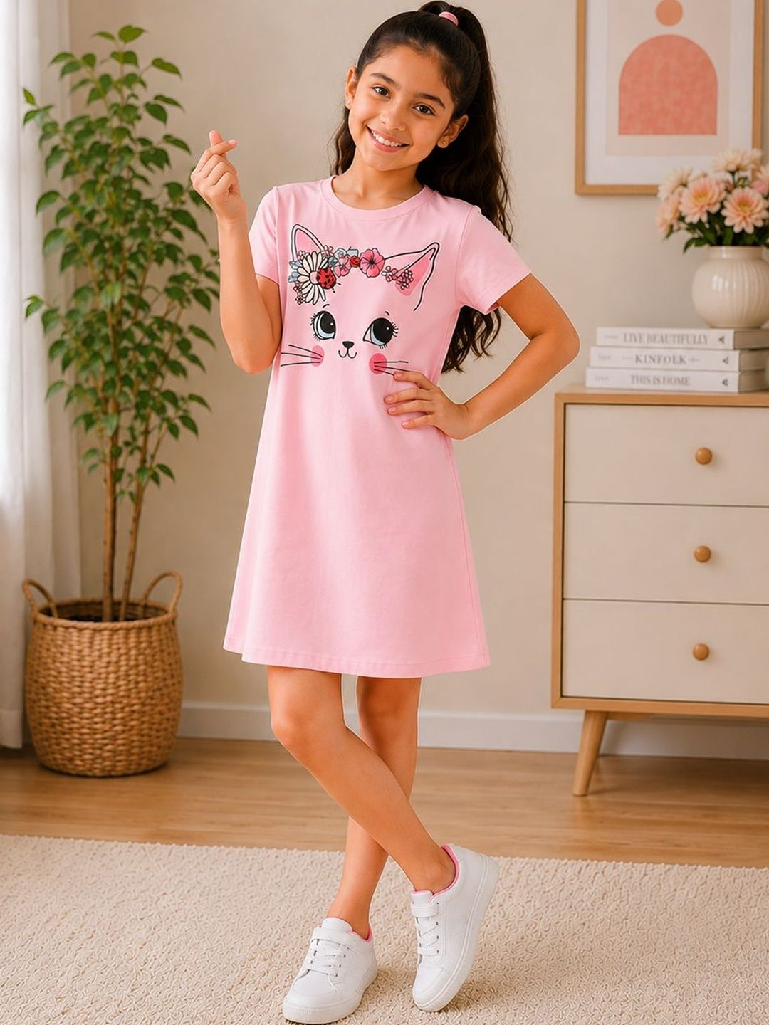 KEESOR Print A-Line Dress-picture-22