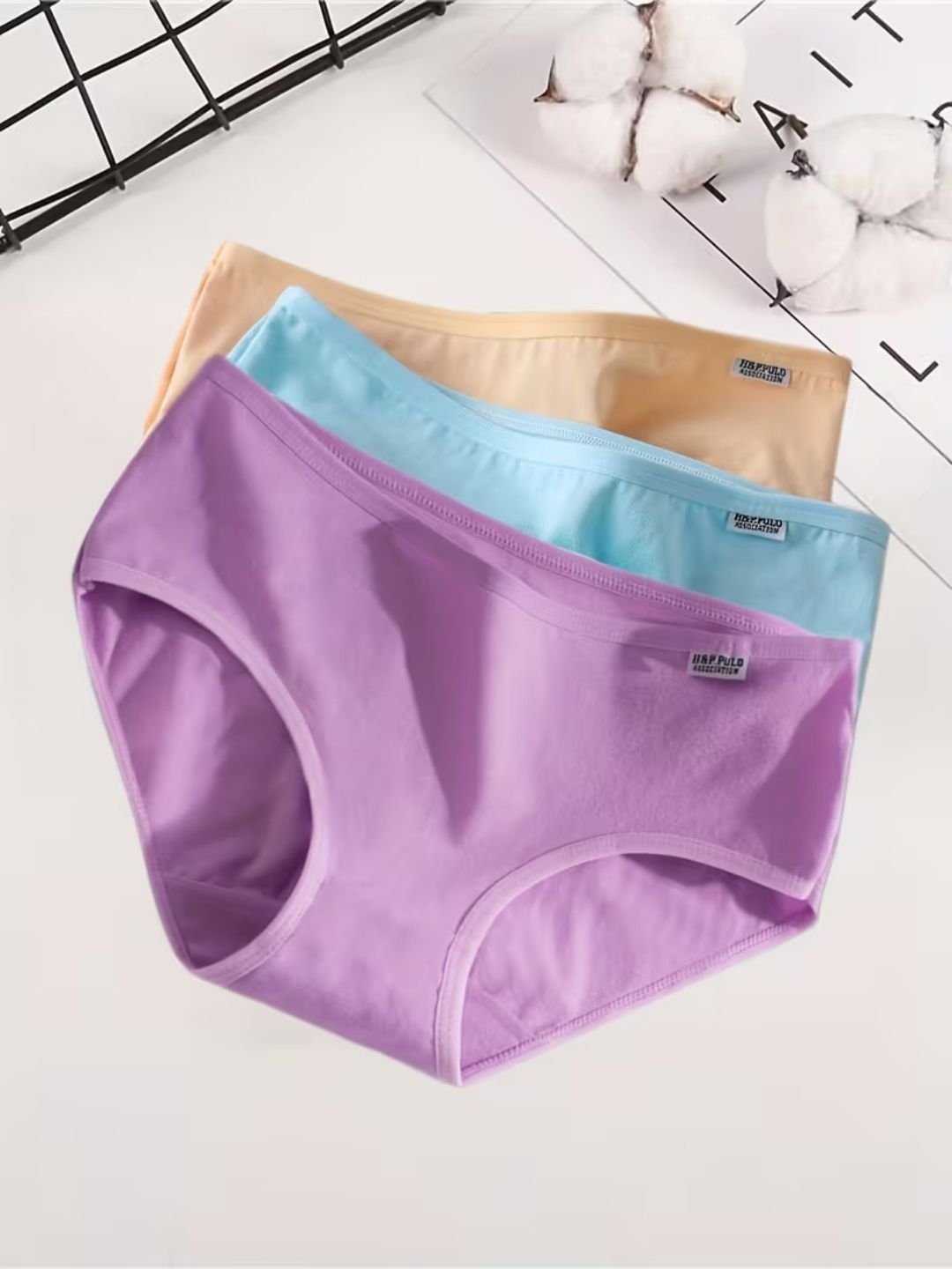 SWAPN ENTERPRISE Women Pack of 3 Assorted Cotton Basic Briefs-picture-15