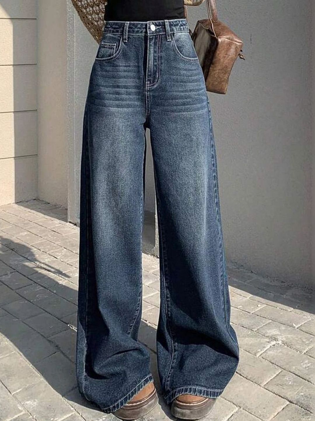 Kotty Women Wide Leg High-Rise Stretchable Jeans-picture-32