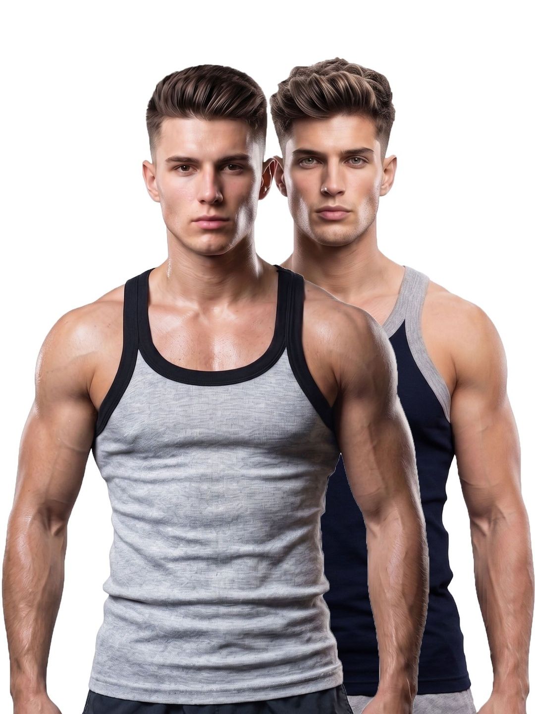 T.T. Pack of 2 Cotton Gym Vest-picture-36