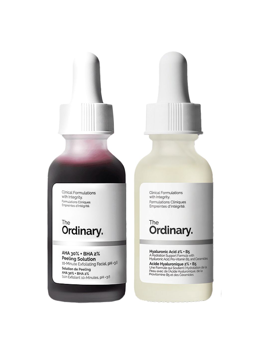 THE ORDINARY Set of Hyaluronic Acid Serum & AHA 30% BHA 2% Peeling Solution - 30 ml each-image-47