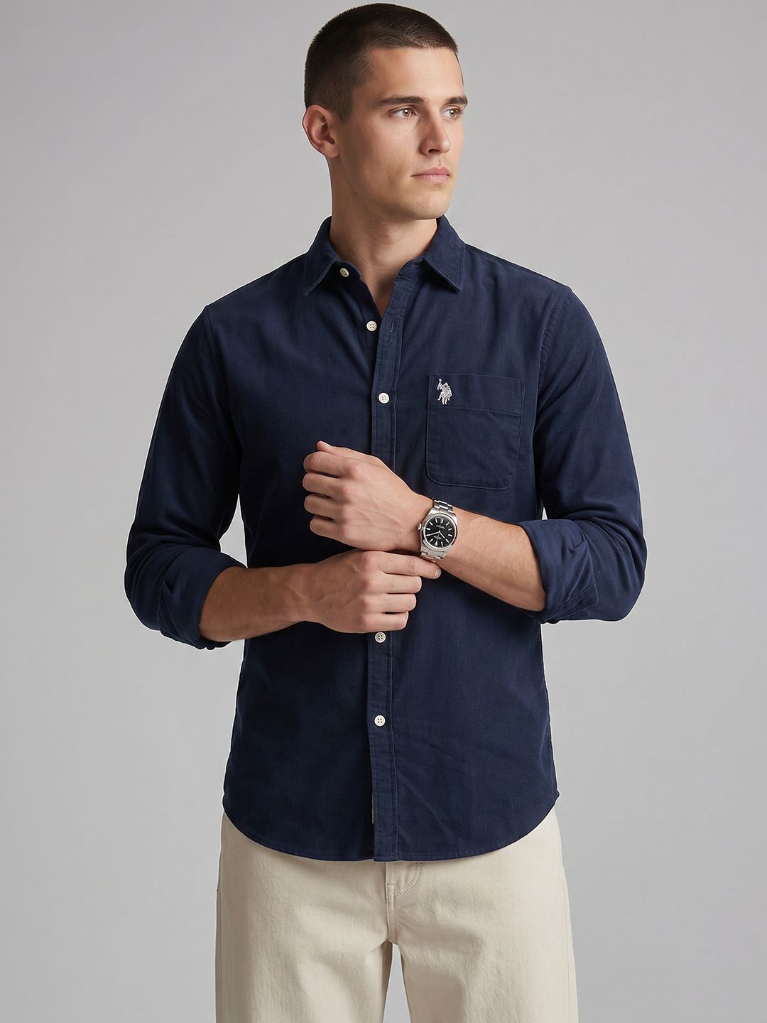 U.S. Polo Assn. Denim Co. Pure Cotton Casual Shirt-picture-22
