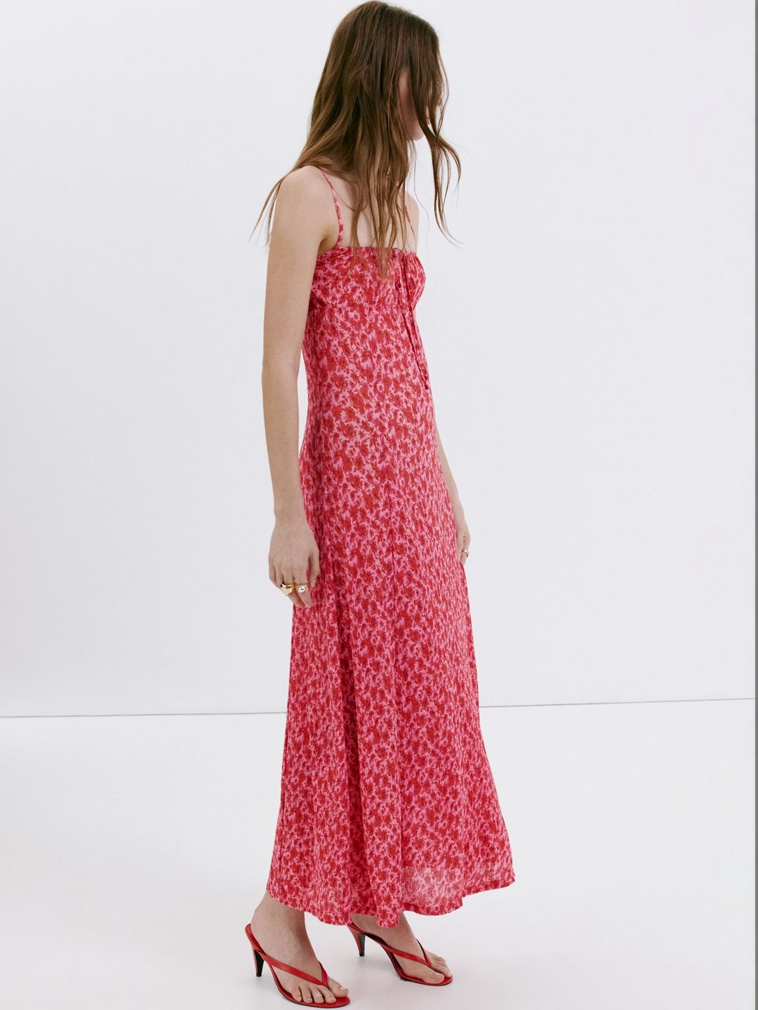 MANGO Floral Printed Shoulder Straps Maxi Dress-picture-22