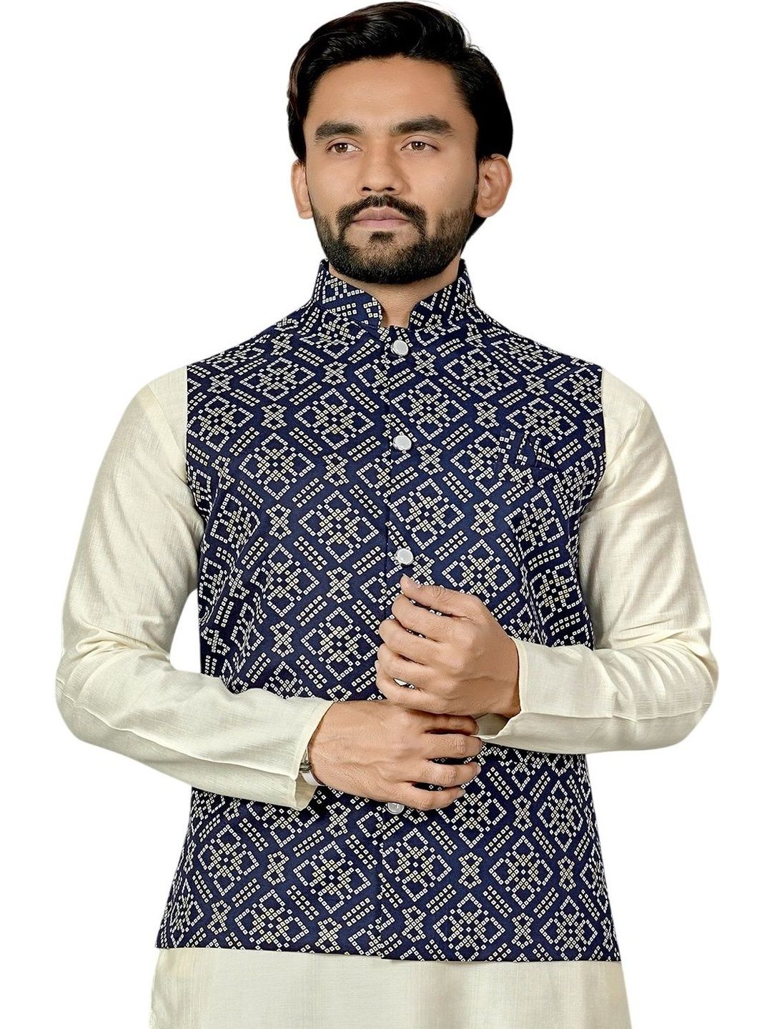 ELYXAROSE Men Geometric Tailored Jacket-picture-26
