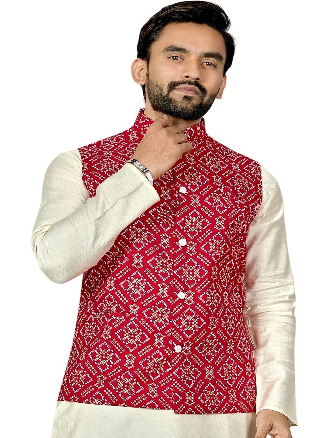 ELYXAROSE Men Geometric Tailored Jacket-picture-21