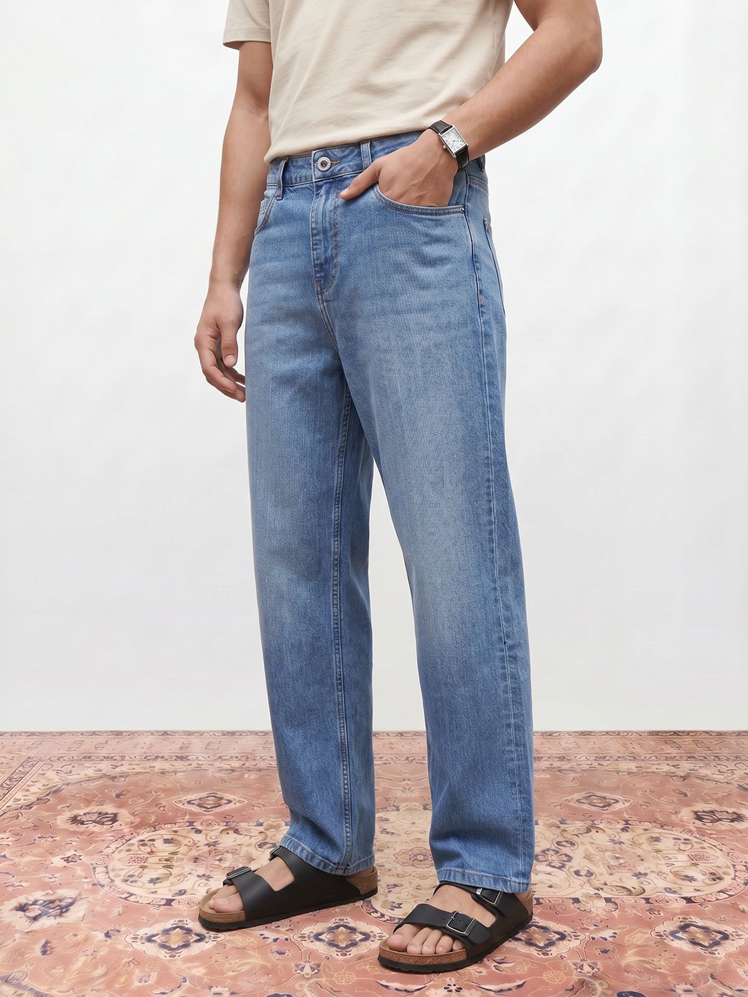 Mr Bowerbird Men Baggy Stretchable Jeans-picture-46