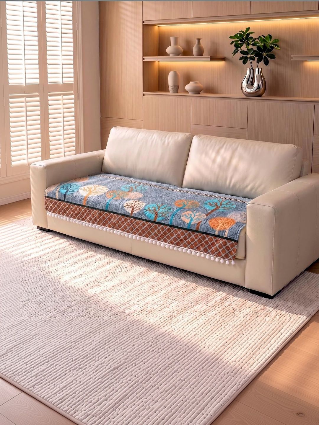RD TREND Grey 1 Piece Sofa Cover Without Arms-image-38