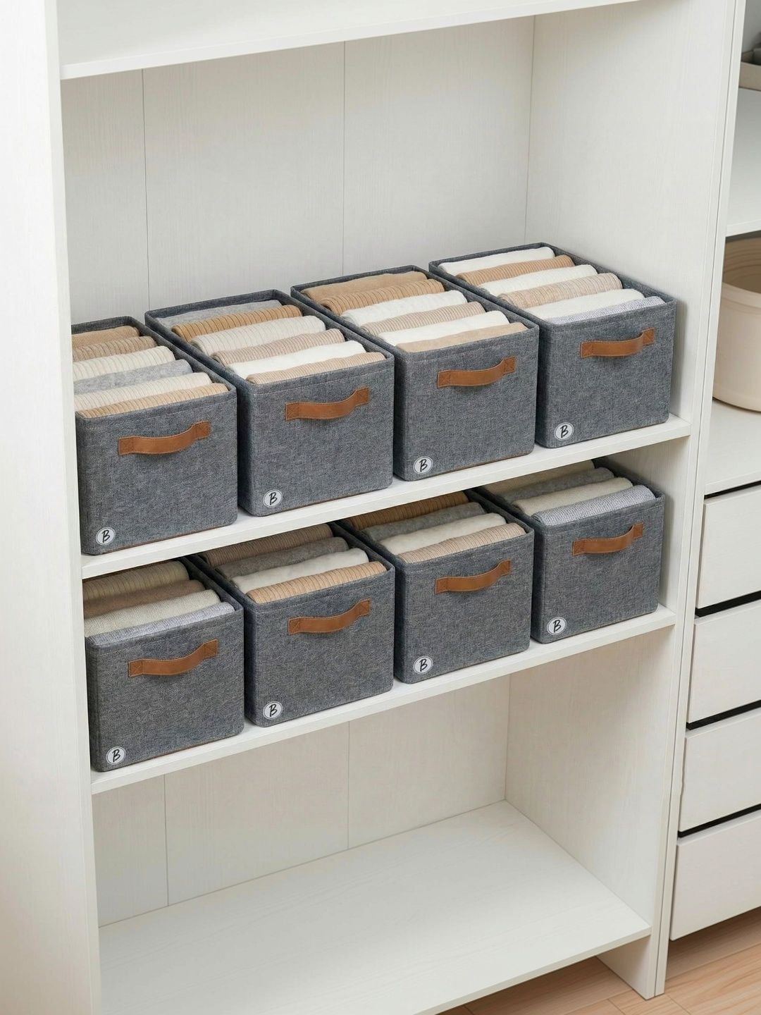 BTfash Grey Set of 6 Reusable Multi-Utility Organisers-image-3
