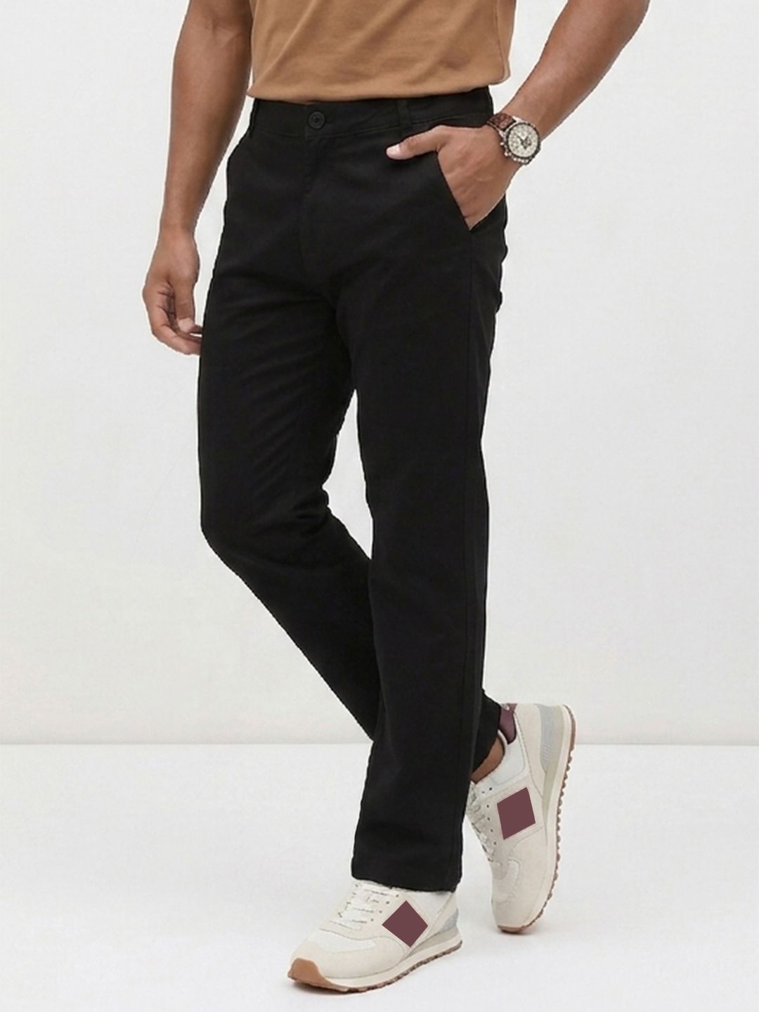 The Roadster Life Co. Men Relaxed Fit Chinos Trousers-picture-19