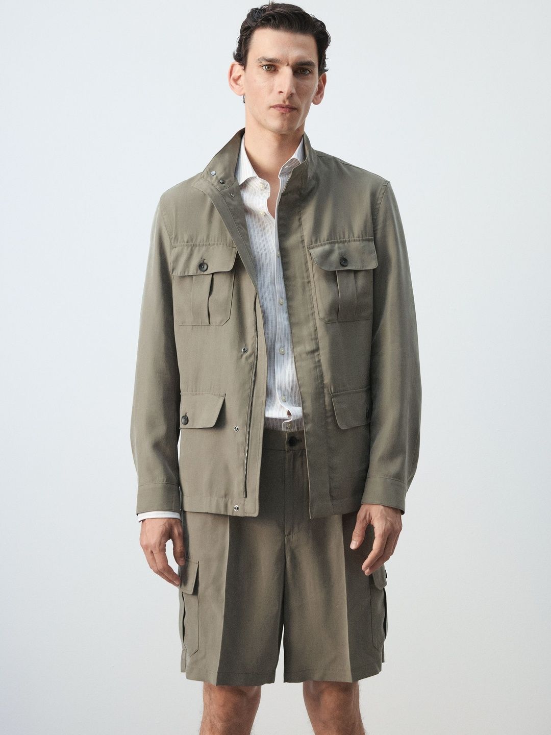 MANGO MAN Mock Collar Tailored Jacket-picture-13