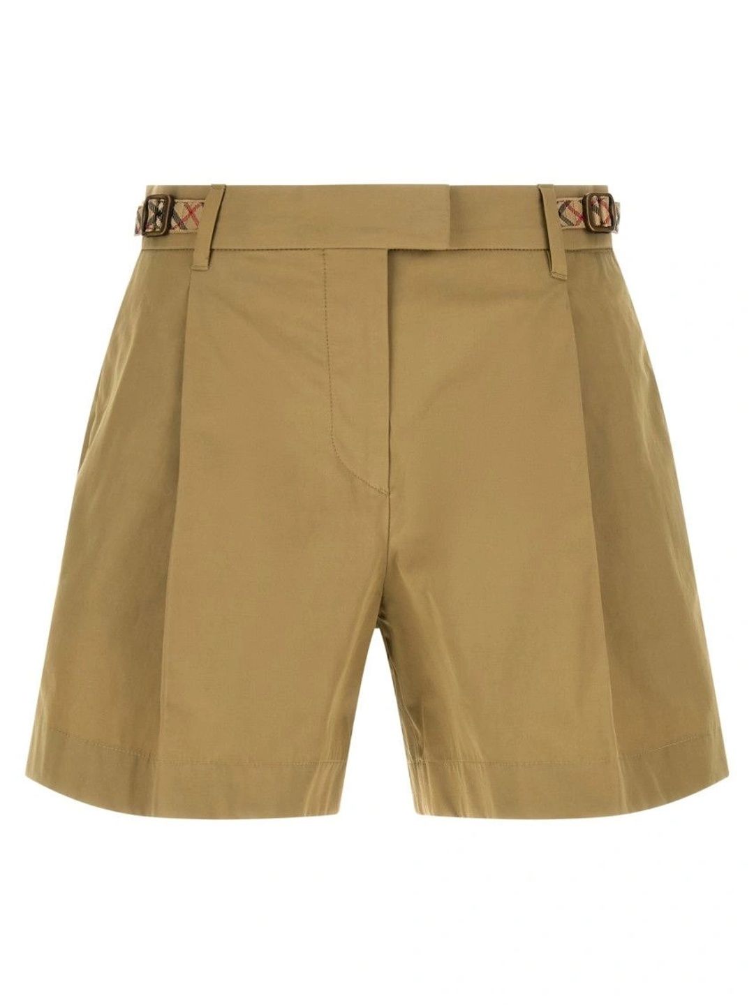 Green Solid Shorts-image-3