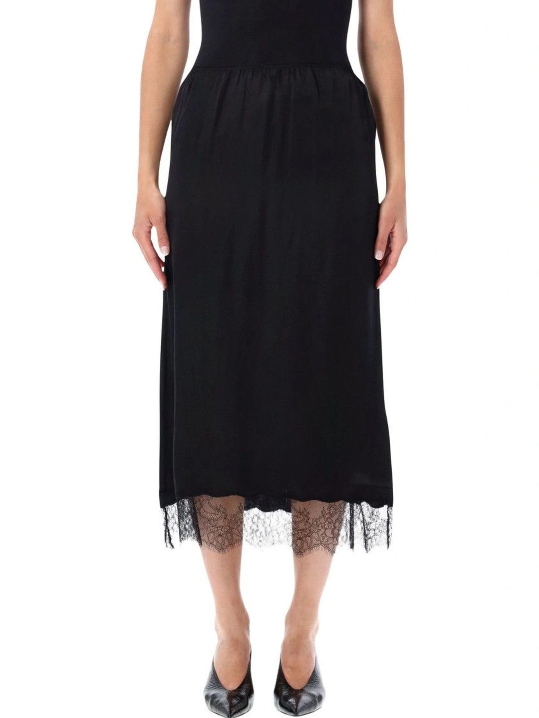 Anine Bing Black Lace Midi Skirt-picture-47