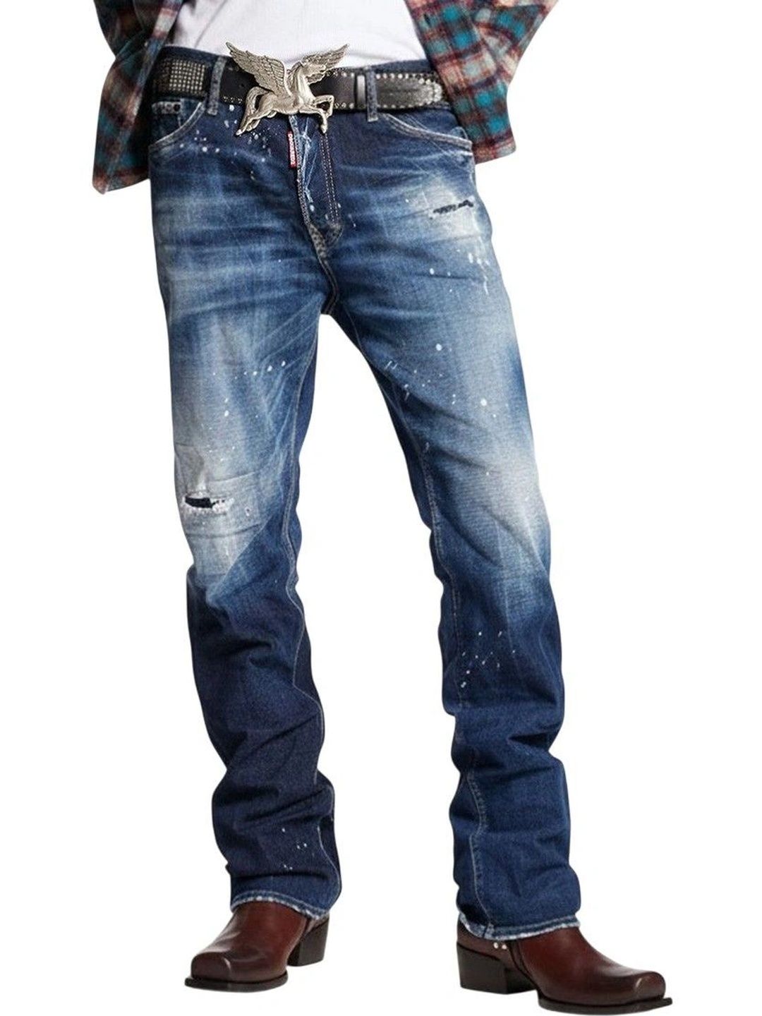 dsquared2 Blue Relaxed Mid Rise Jeans-picture-49