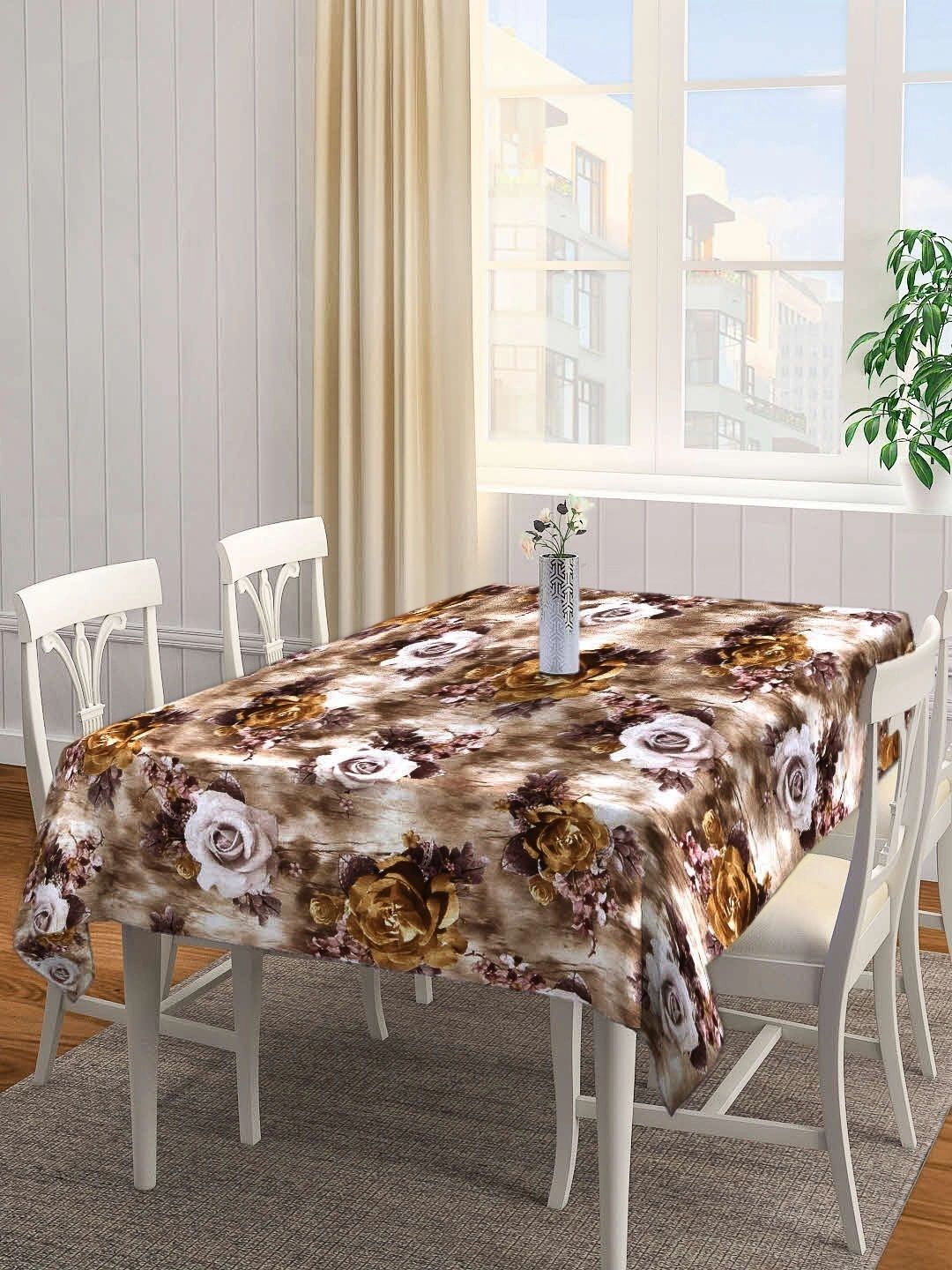 Myntra Elegant Homes Multicoloured Floral 6-Seater Table Cover-picture-33