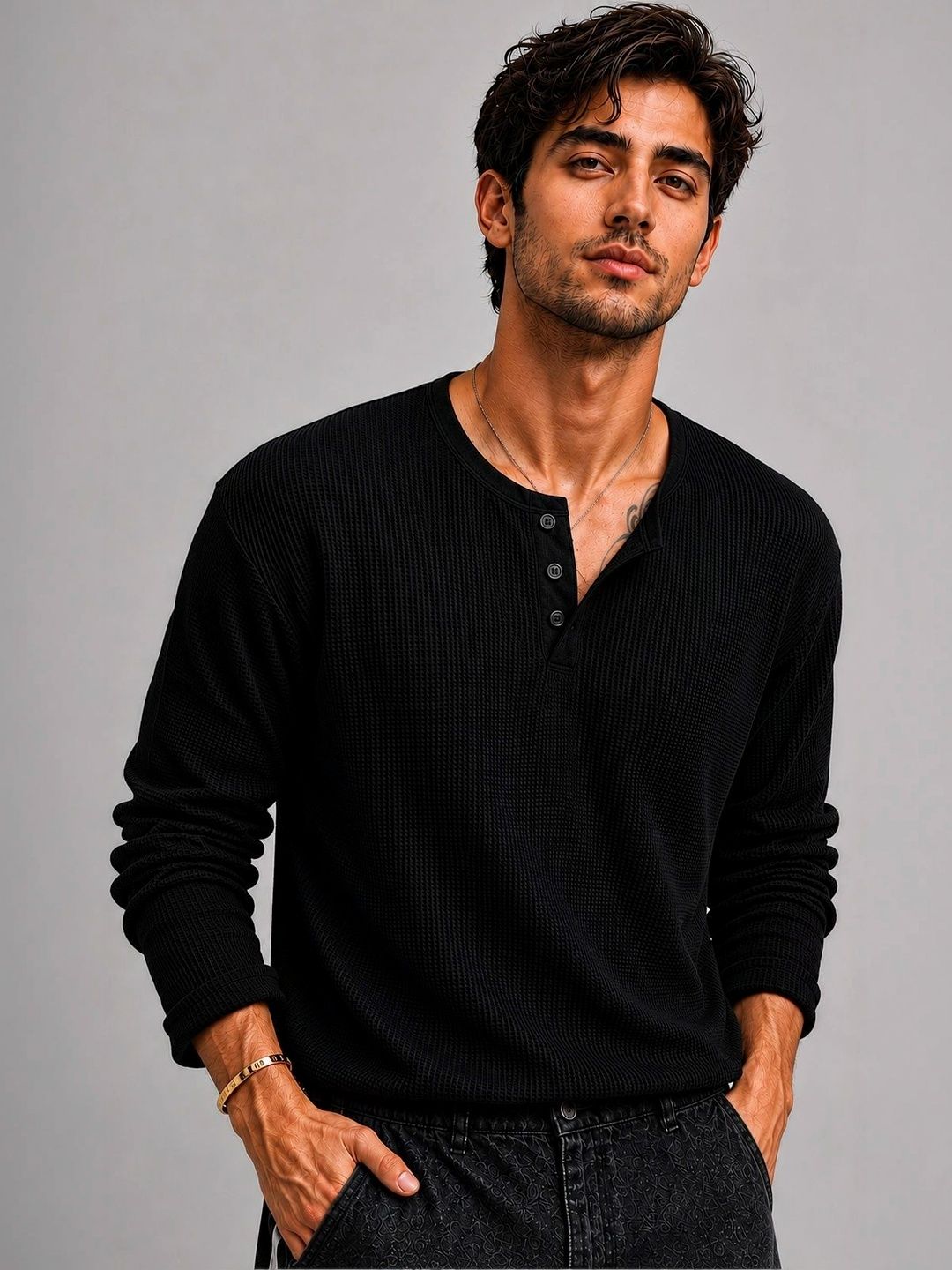 JERKYN Men Henley Neck T-shirt-picture-29