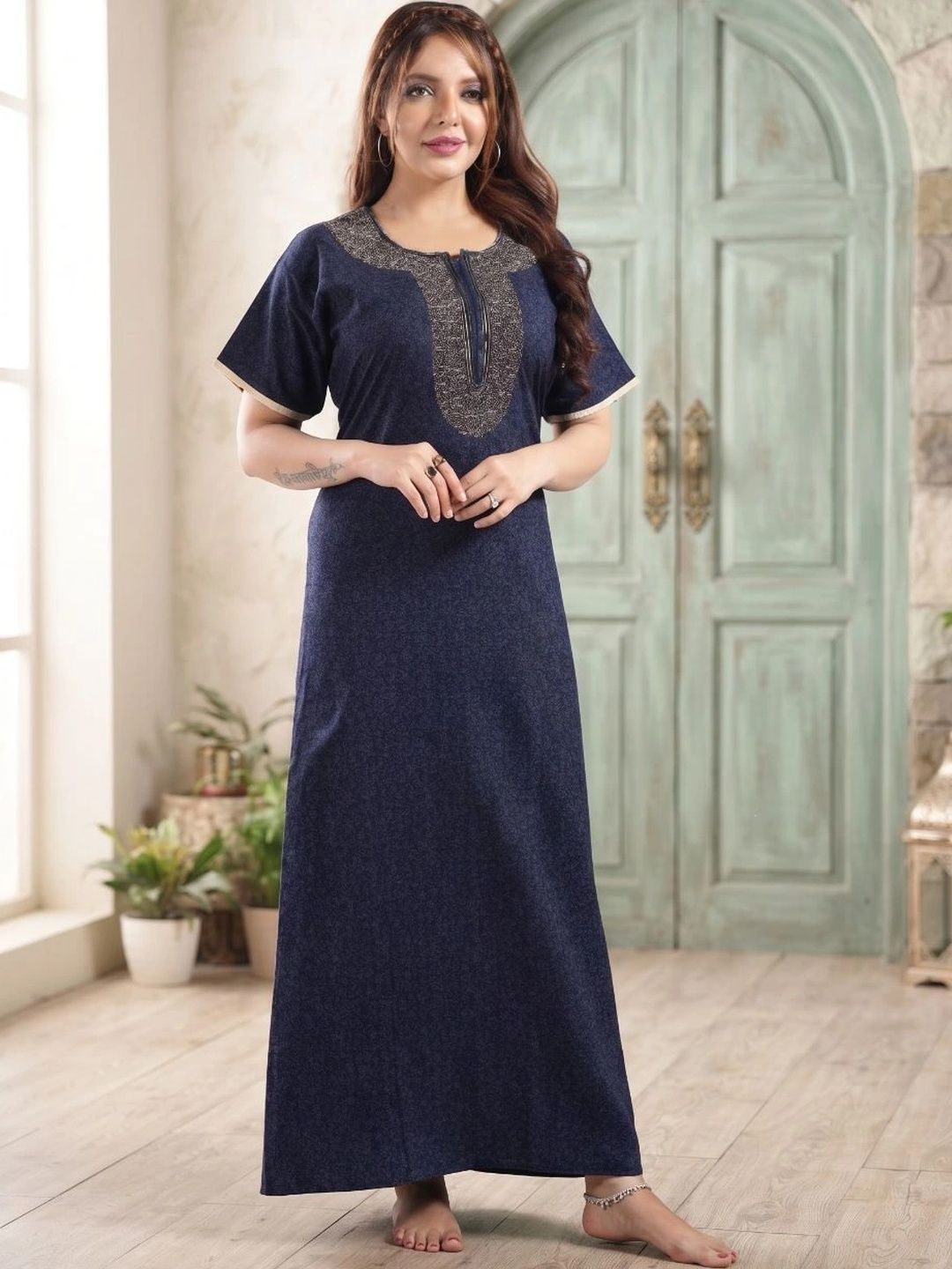 TRUNDZ Printed Maxi Nightdress-picture-31