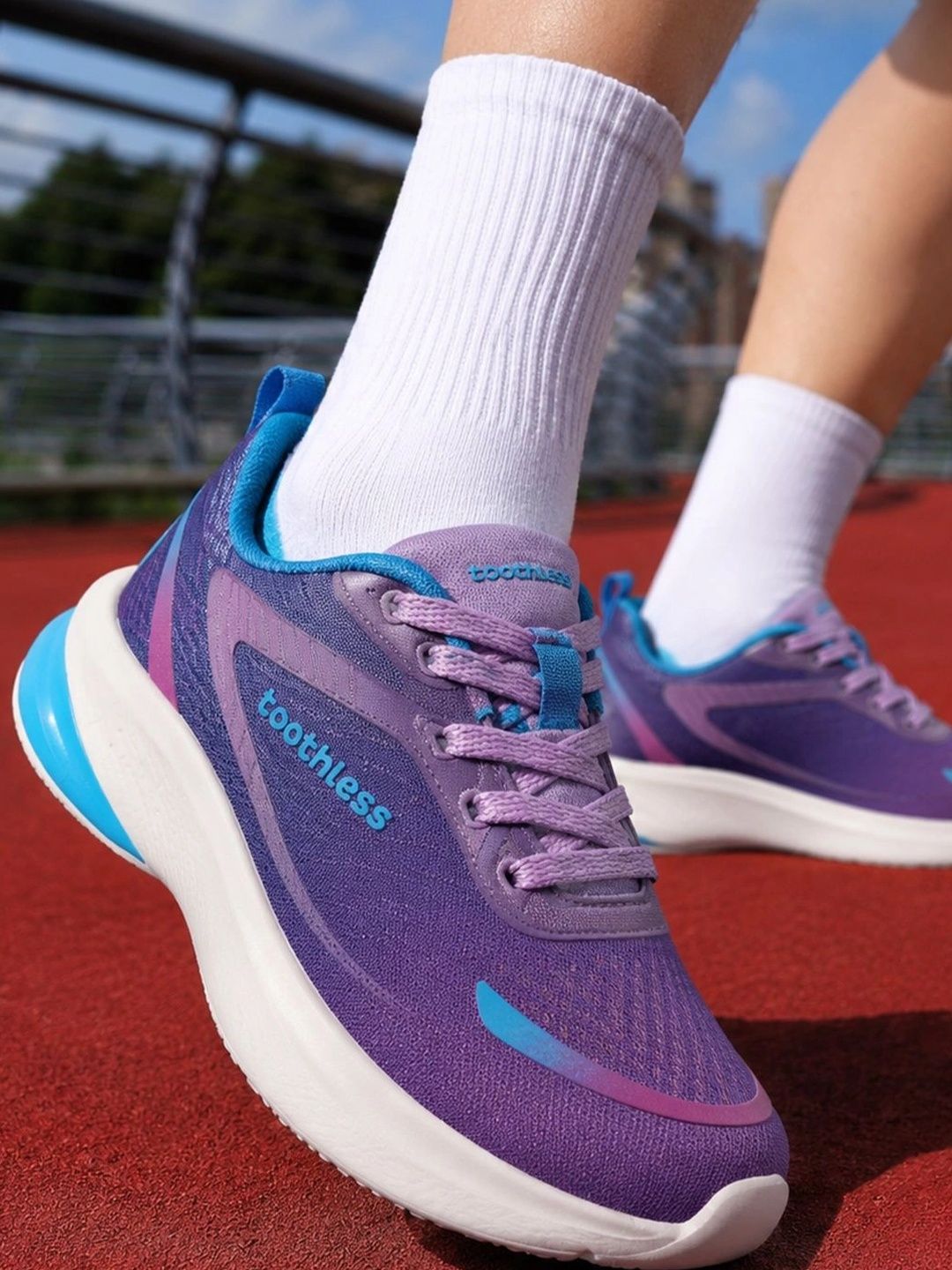 toothless Girls Mesh Running Non-Marking Shoes-picture-30