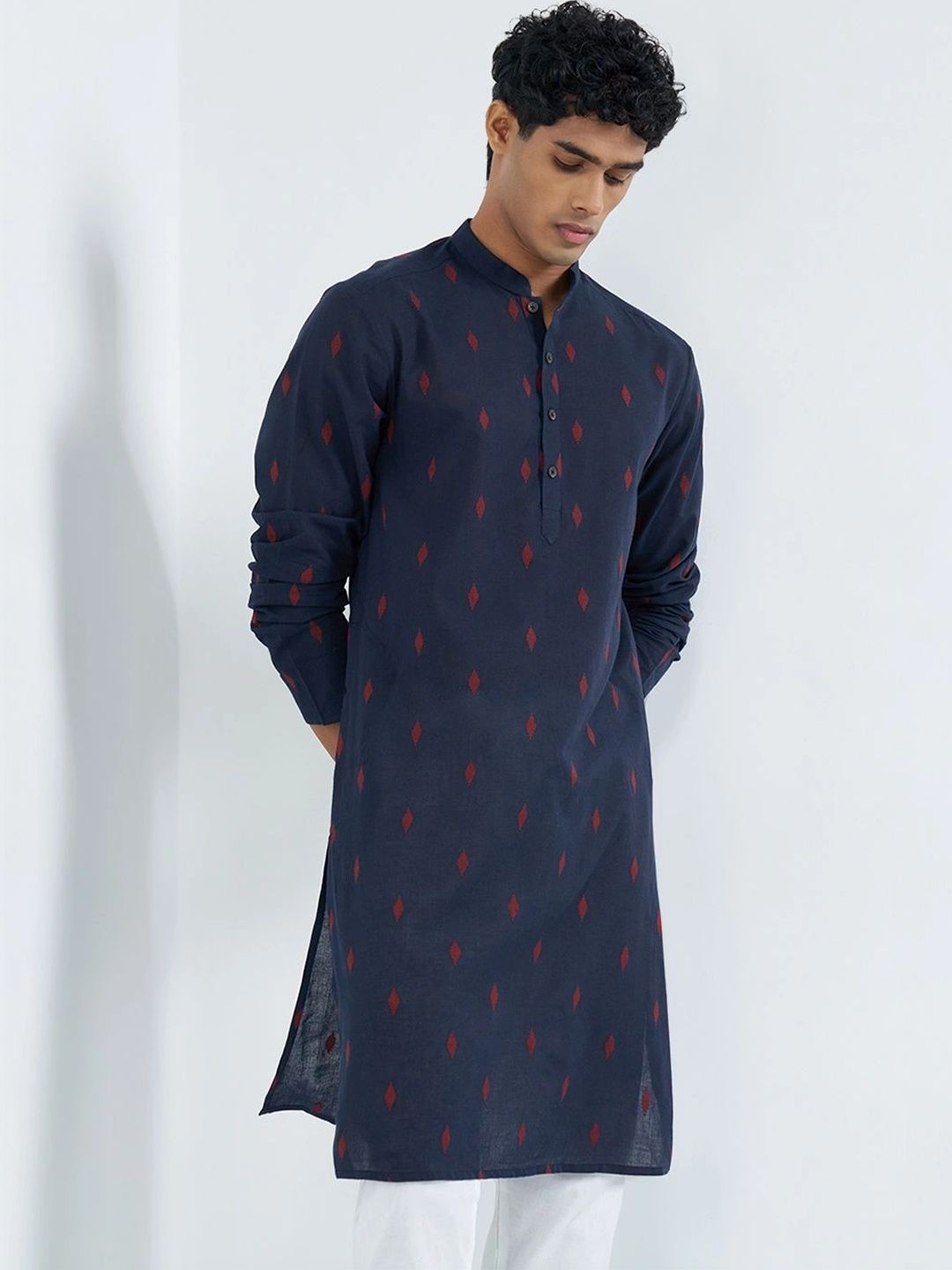 indus route by Pantaloons Men Geometric Printed Kurta-picture-41