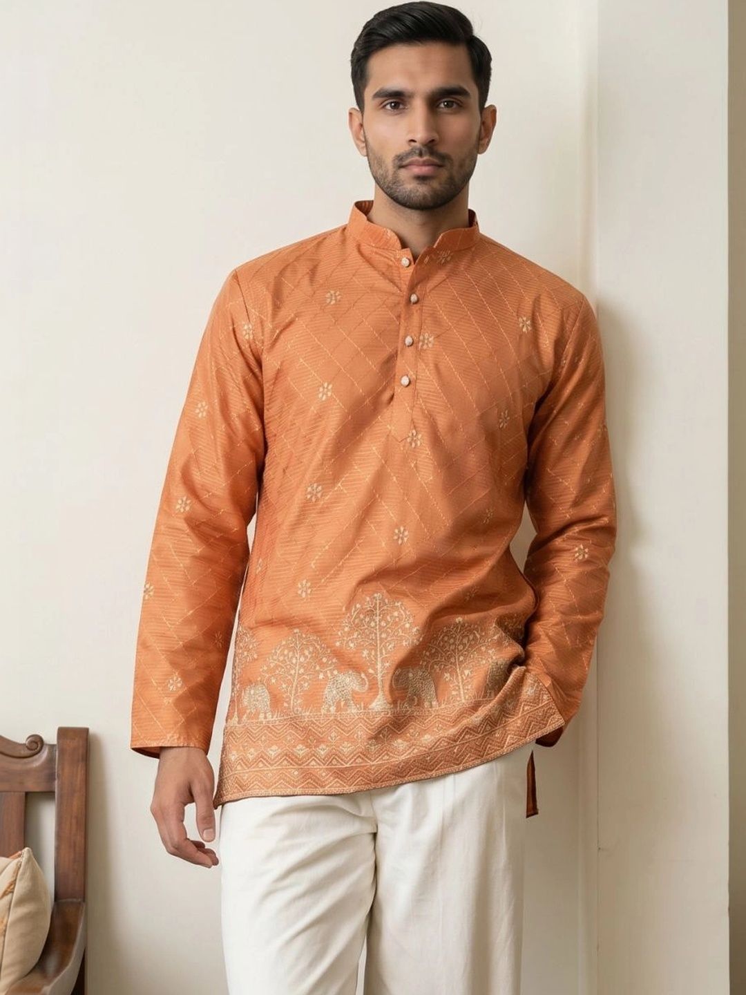 Jompers Men Embroidered Thread Work Kurta-picture-28