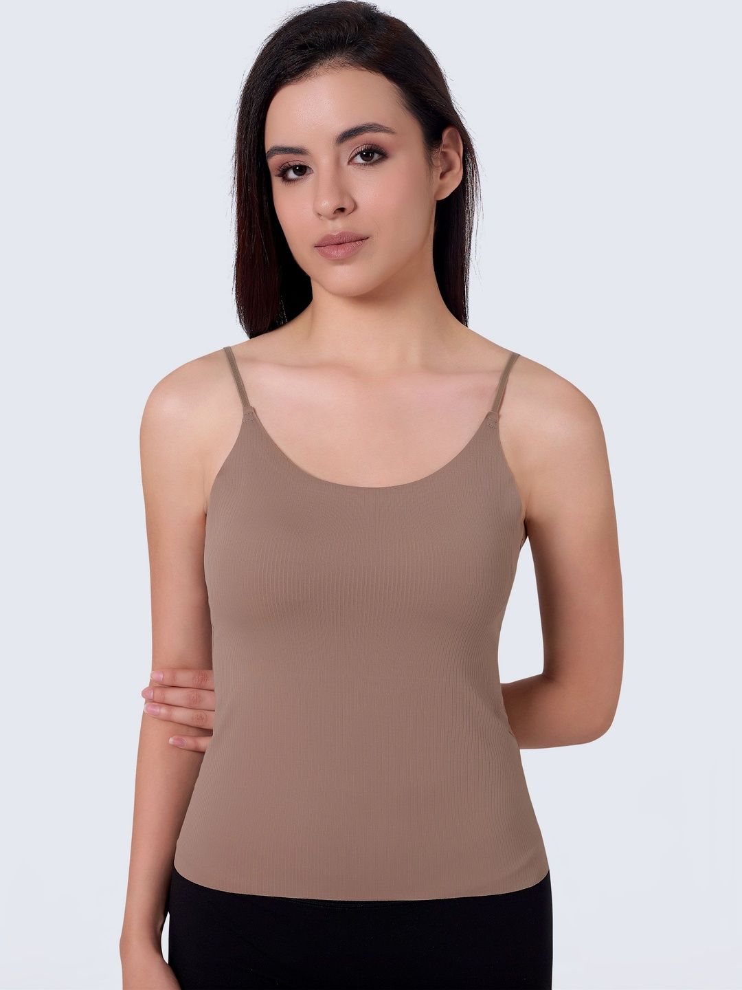 PLUMBURY Ribbed Lightly Padded Camisoles-picture-19