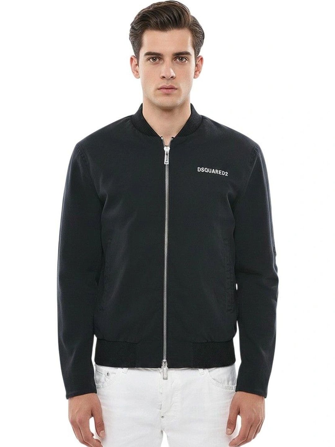 Dsquared2 Black Band Collar Jacket