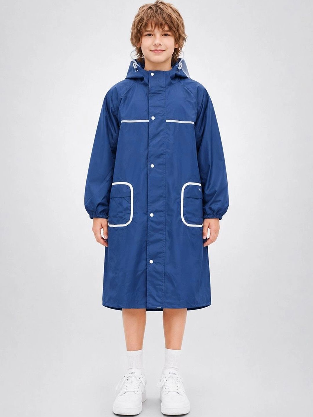 Little Surprise Box Kids Pocket Patch Long Raincoat-picture-17