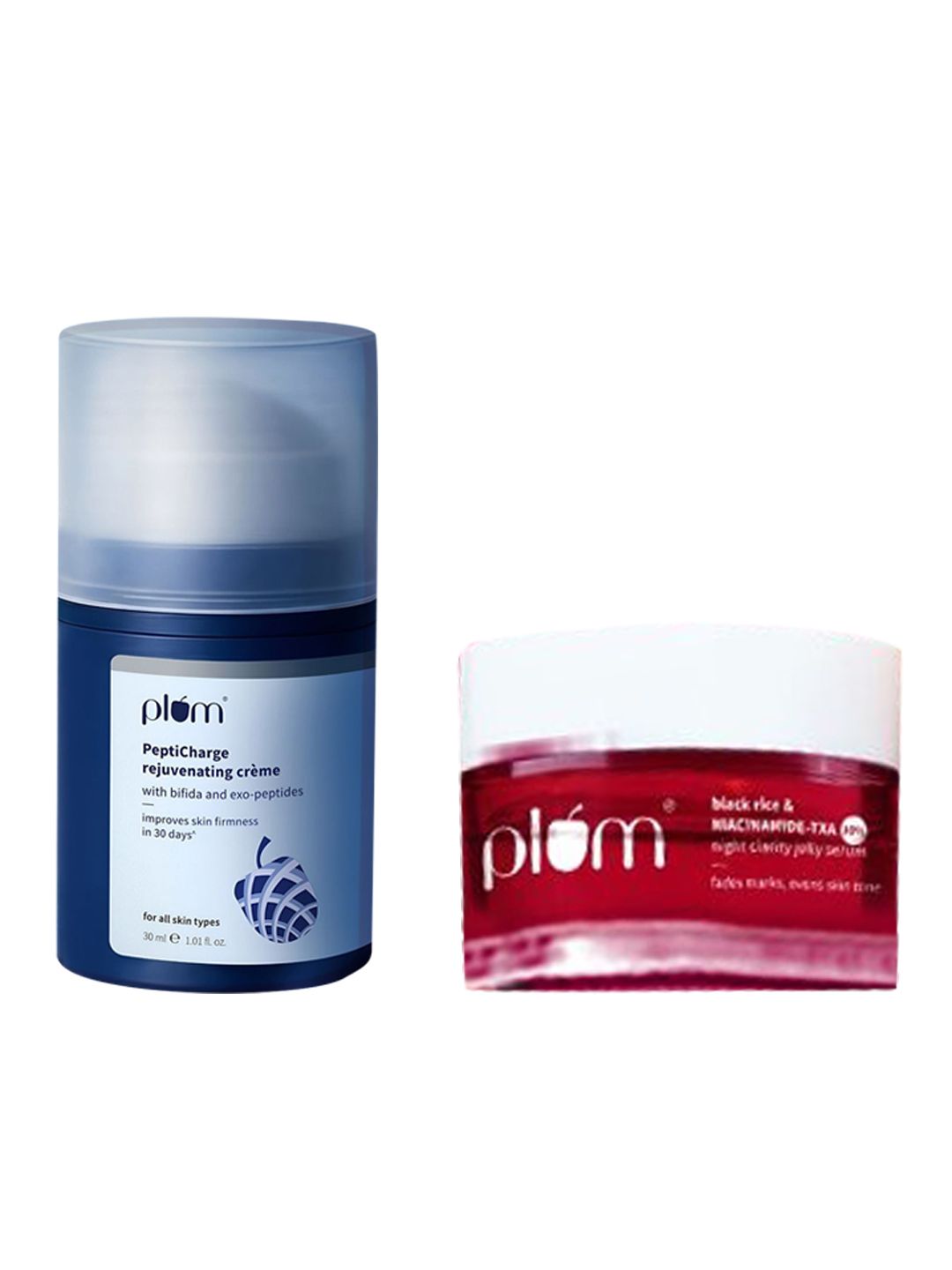 Plum Pack of 2 Pepti Charge Night Creme Black Rice & Niacinamide TXA 10% Night Jelly Serum-picture-33