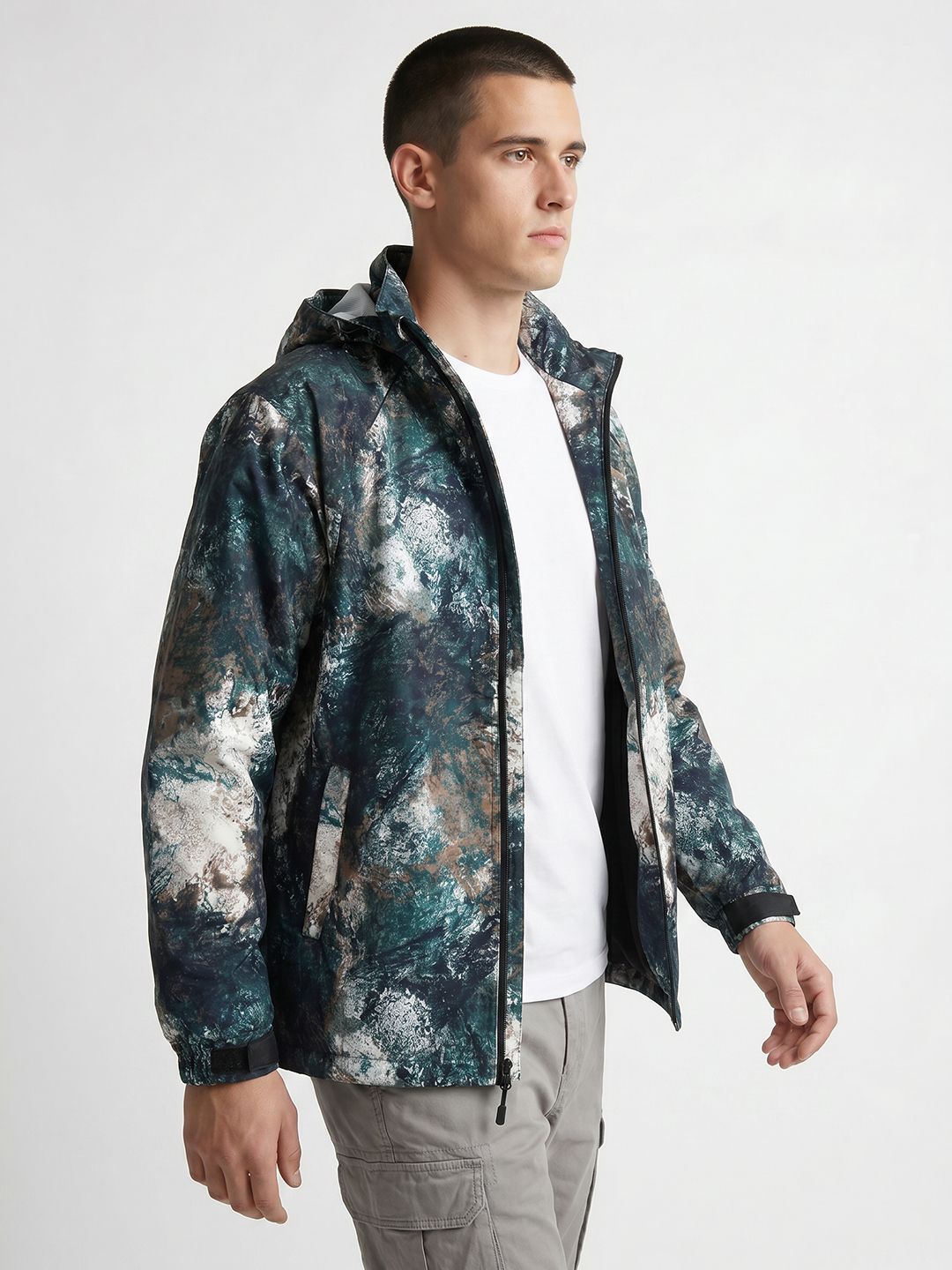 Sports 52 wear Abstract Printed Hooded Rain Jacket-image-9
