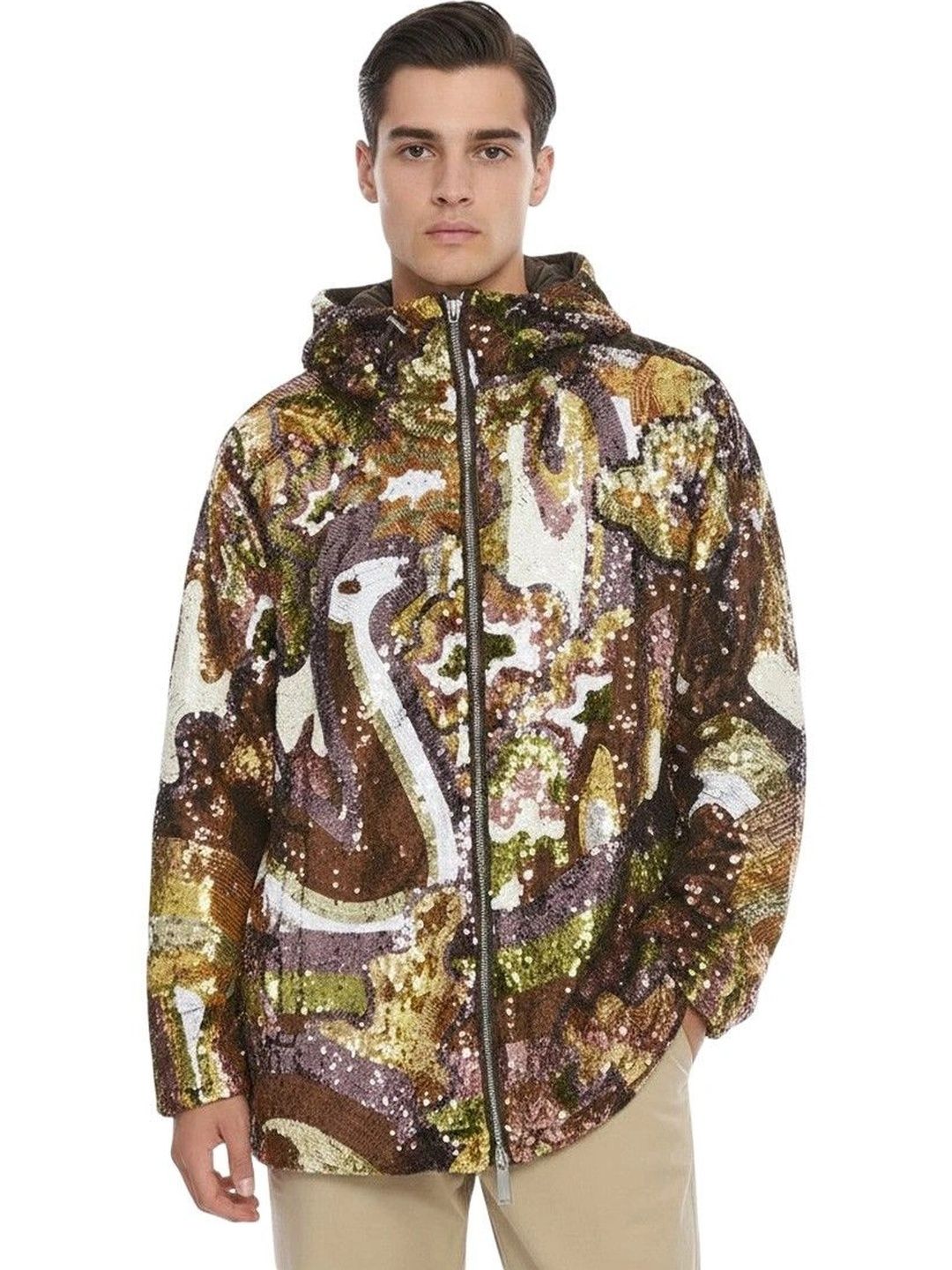 Dsquared2 Multicolor Embellished Hooded Jacket-image-17