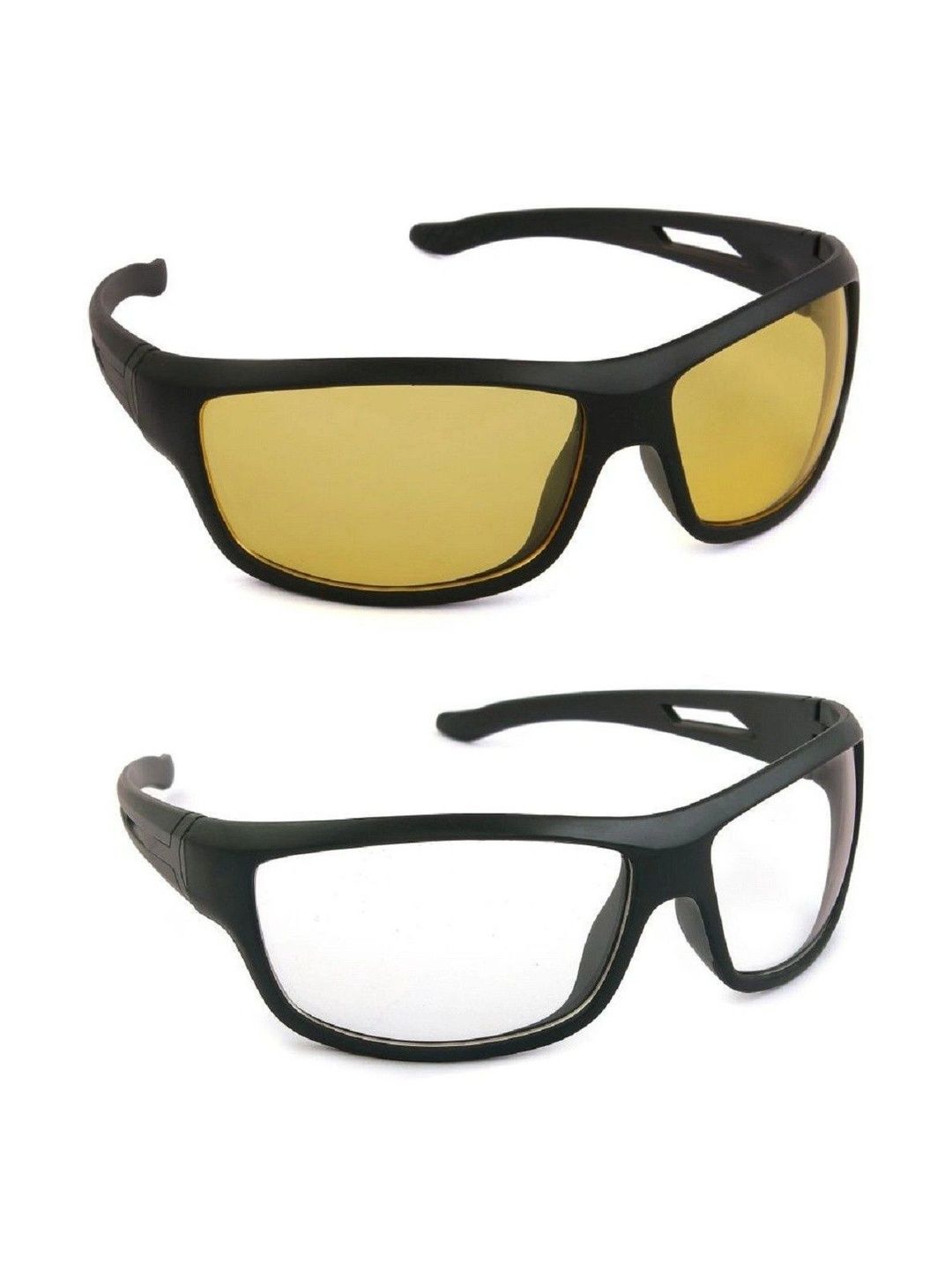 SPADEACES Unisex Yellow Lens & Black Sports Sunglasses with-picture-58