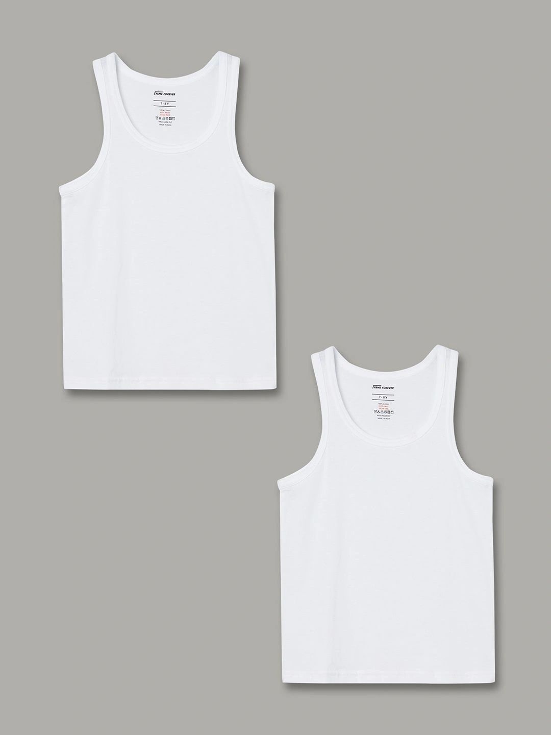Fame Forever by Lifestyle Boys Pack of 2 Cotton Undershirt-image-40