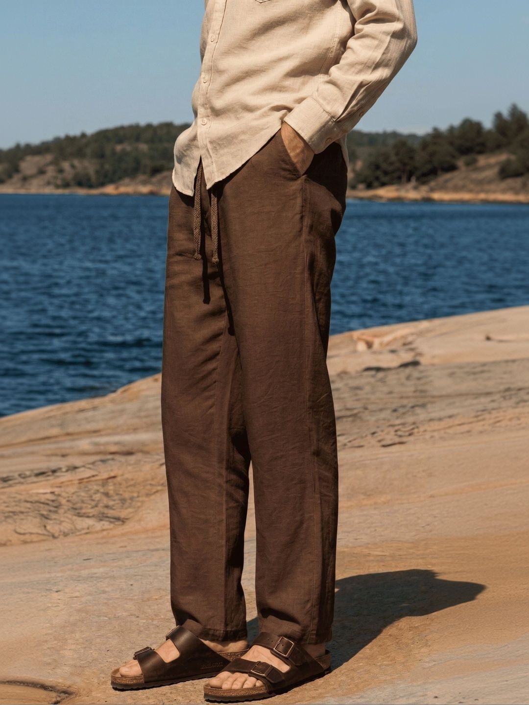 AURAARC Men Relaxed Easy Wash Trousers-picture-31
