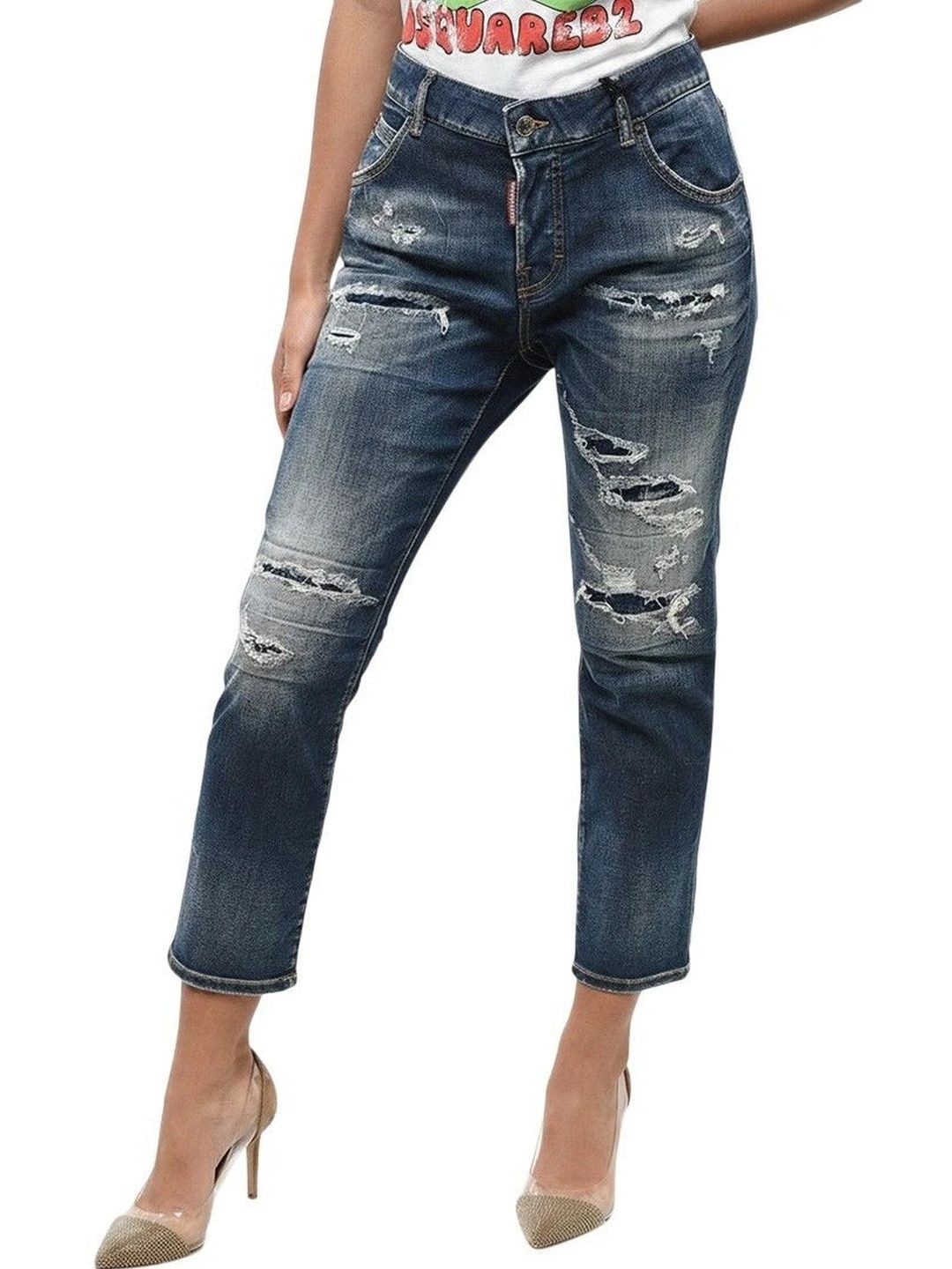 Blue Straight High Rise Jeans-image-22