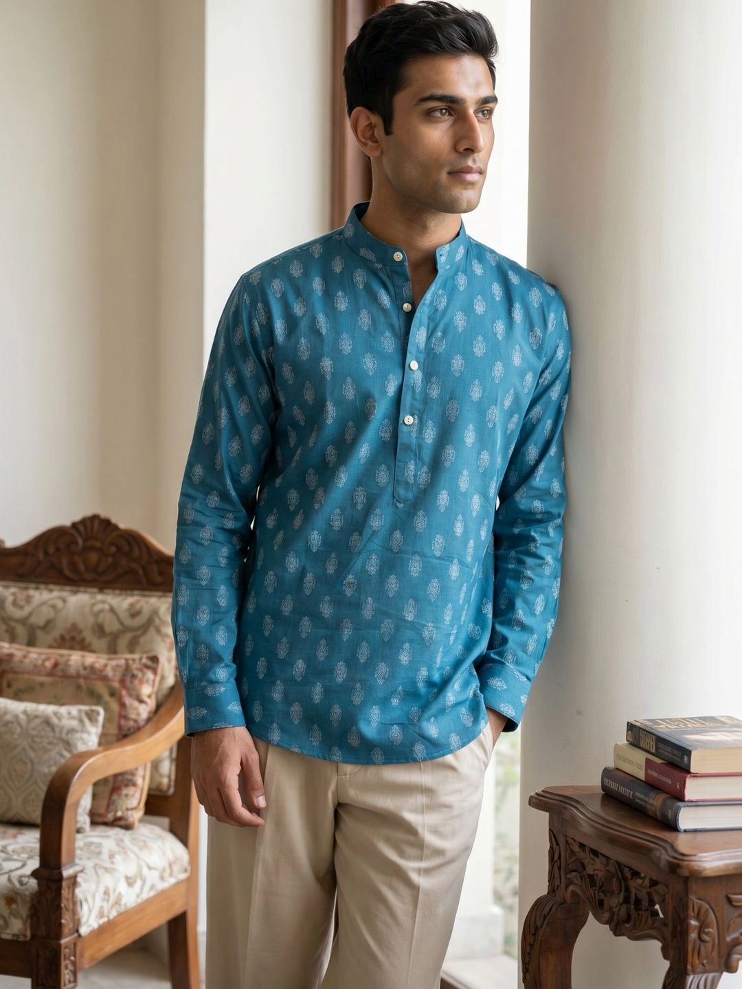 Jompers Men Ethnic Motifs Printed Kurta-picture-36