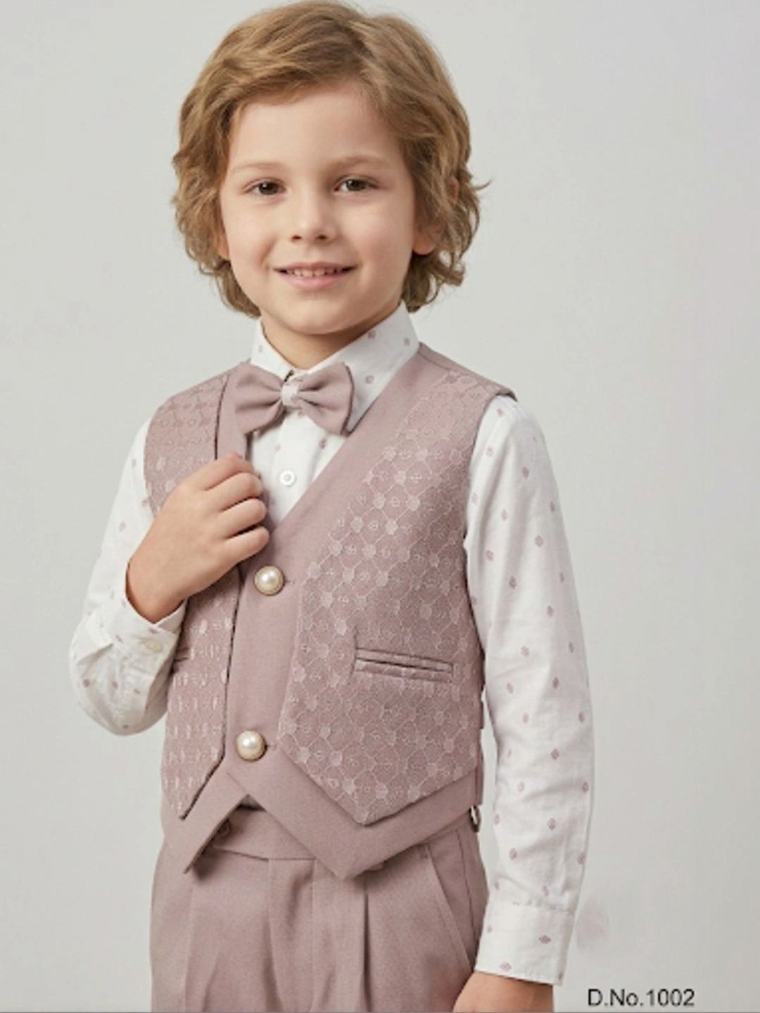 Axiom Kids Wear Boys Self Design 4 Piece Suit Set-image-48