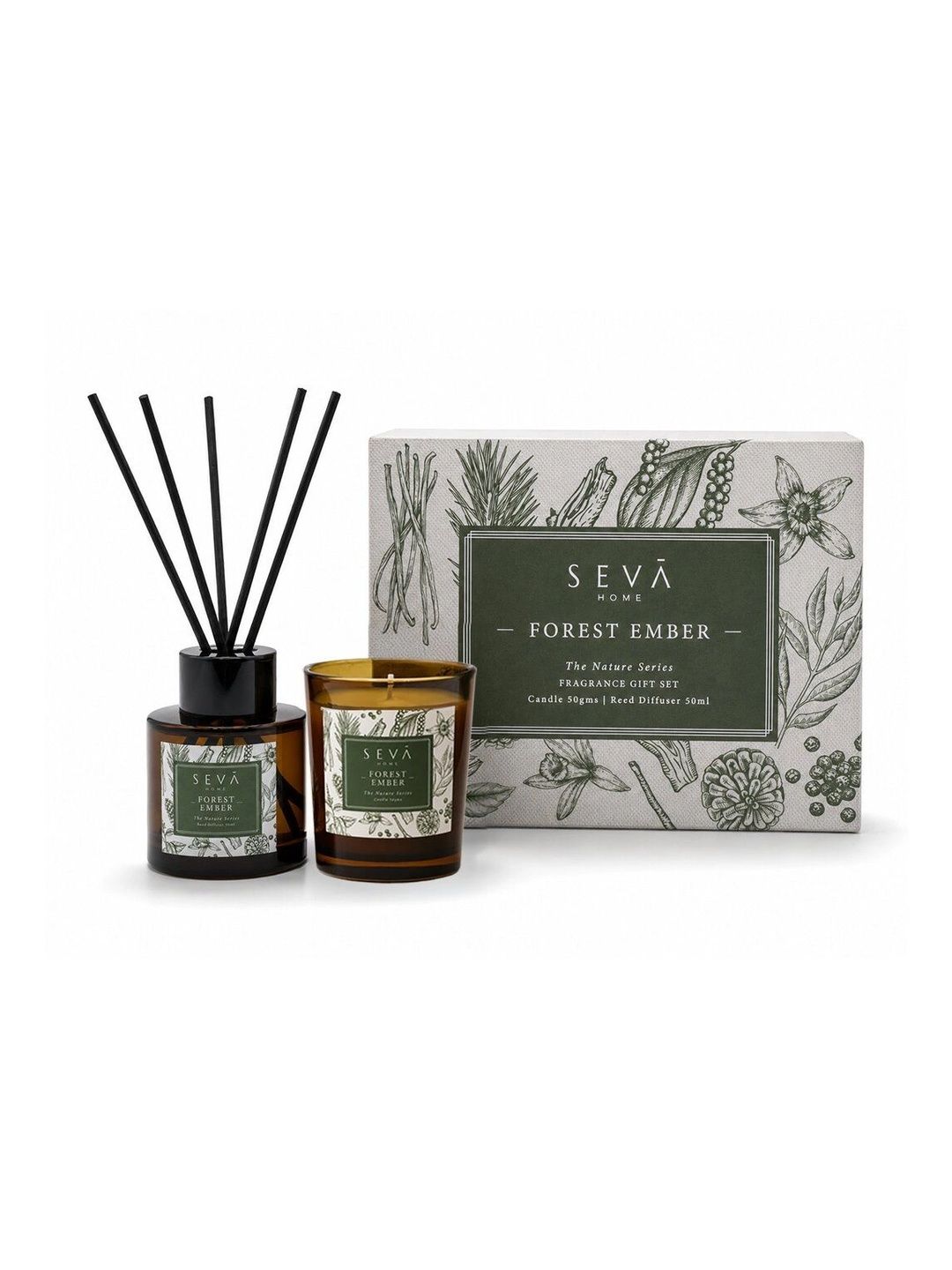 Seva Home Green The Nature Series Fragrance Gift Set - Forest Ember-image-41