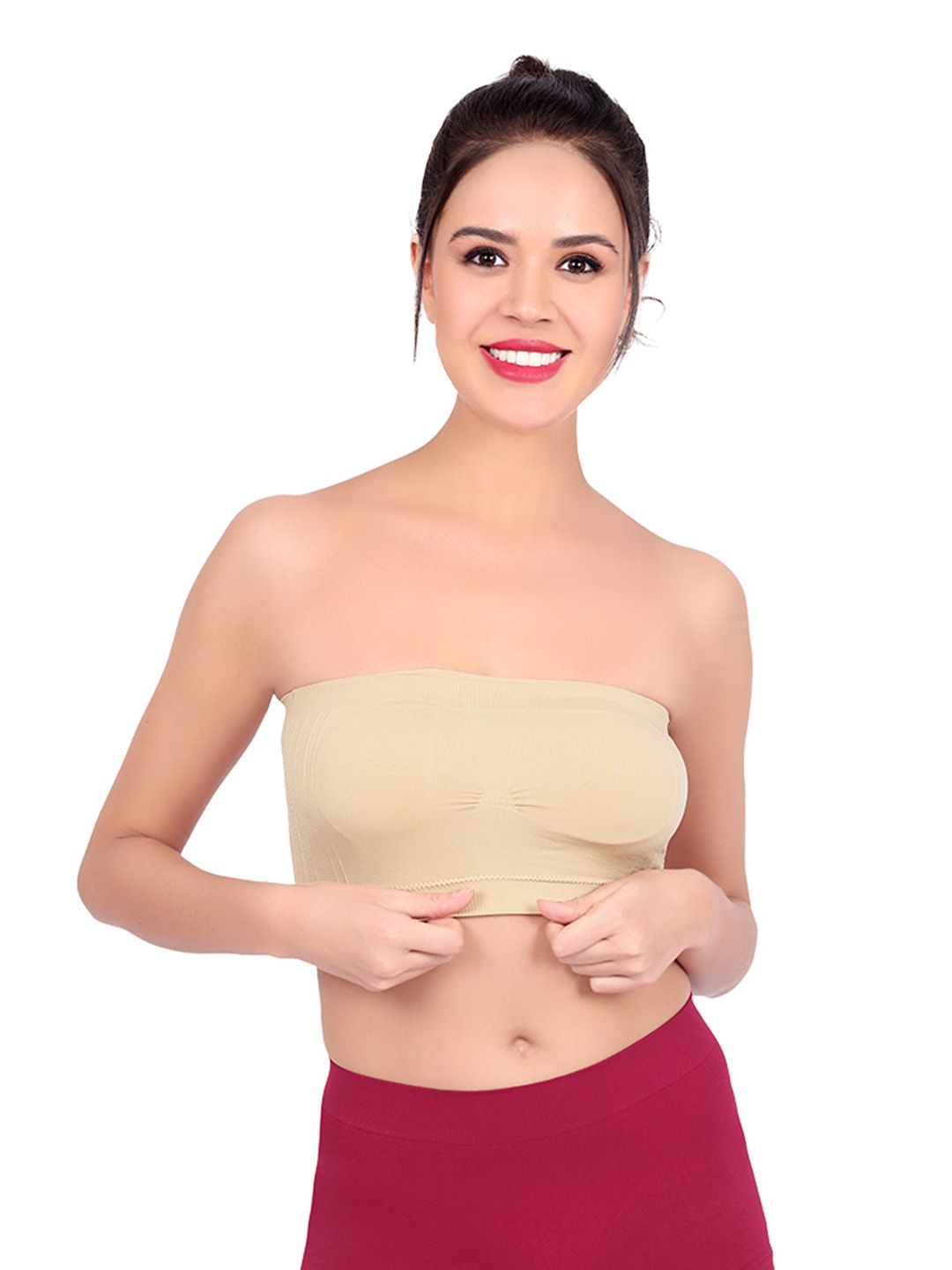 Luella Strapless Seamless Bandeau Bra with Removable Pads-picture-37