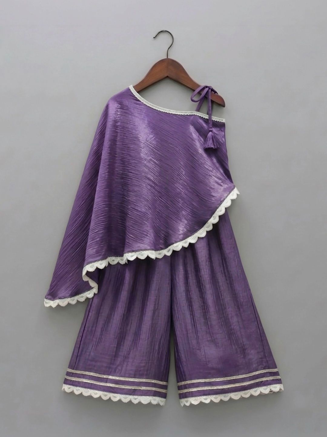 SHAHUDI DESIGNER Girls Embroidered Regular Gotta Patti Kurta with Palazzos-picture-20