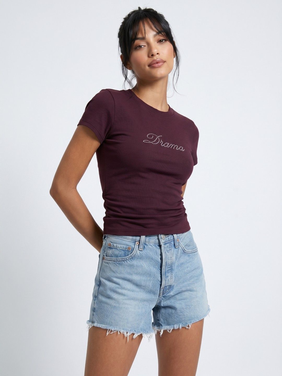 glitchez Gathers Embellished Fitted Top-picture-22