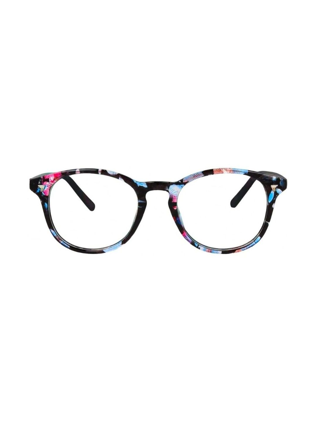 SPADEACES Unisex Clear Lens & Black Round Sunglasses with-image-31